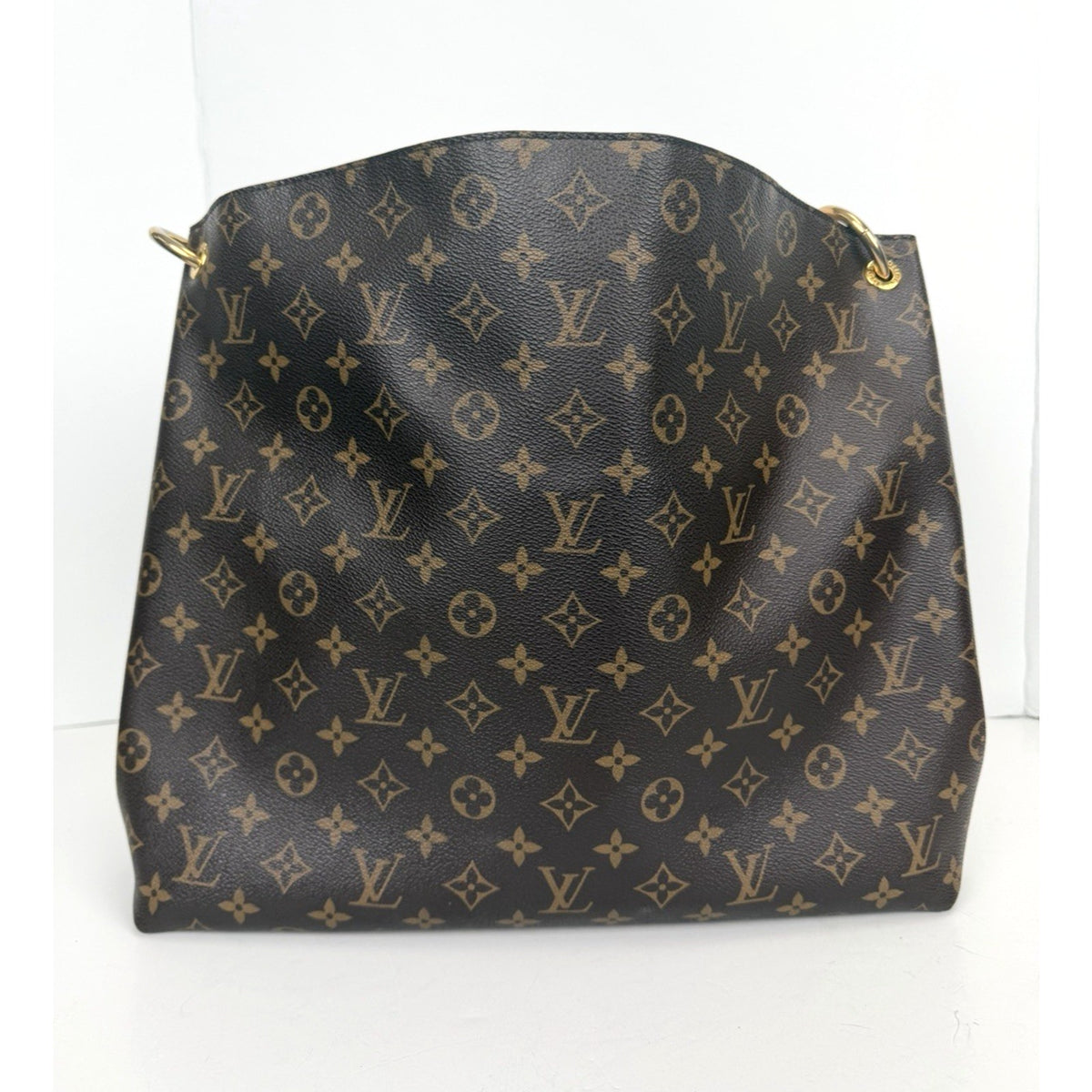 Louis Vuitton Graceful PM Tote Shoulder Bag Brown Monogram Coated Canvas 2017 F3