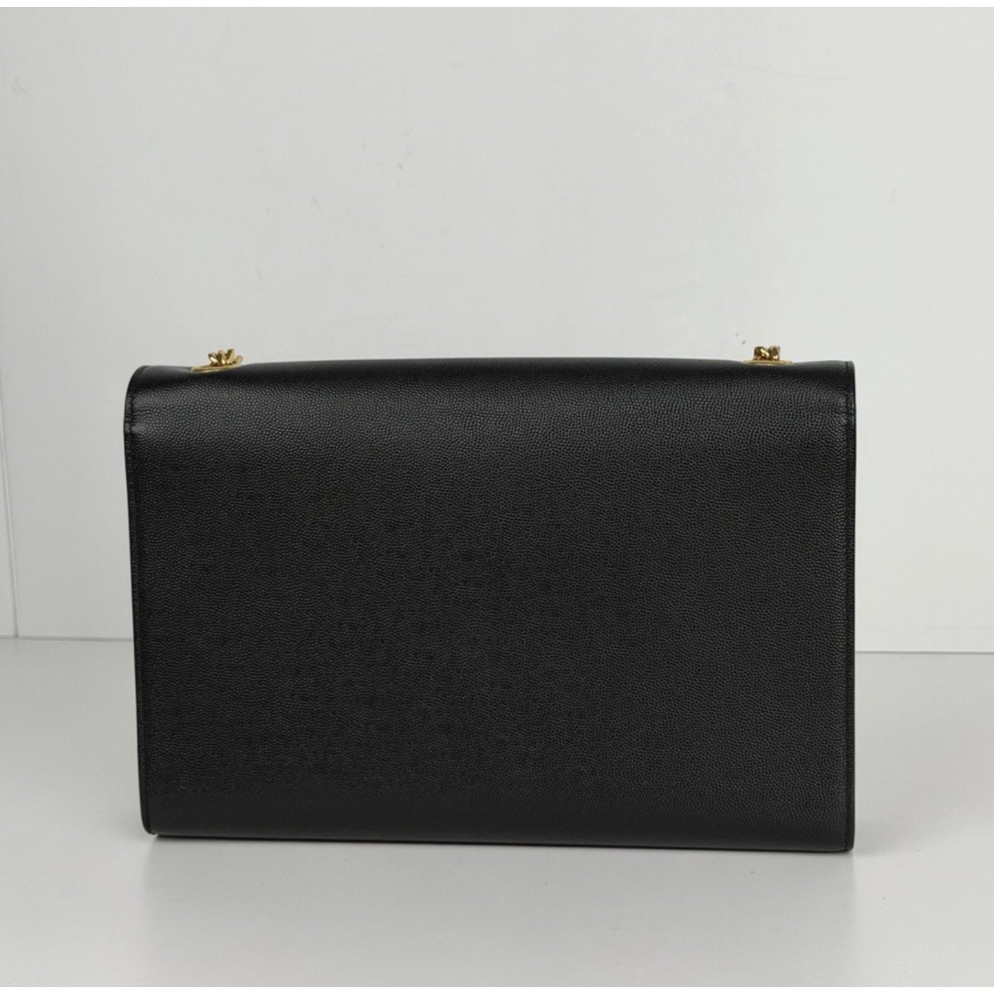 Saint Laurent Grain De Poudre Medium Classic Monogram Kate Satchel Black NFC S