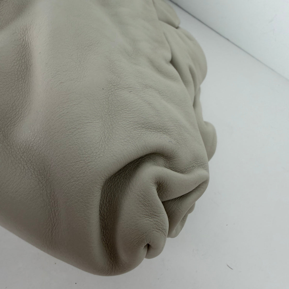Bottega Veneta The Pouch Oversized Clutch in Off White Smooth Butter Calfskin Leather S05