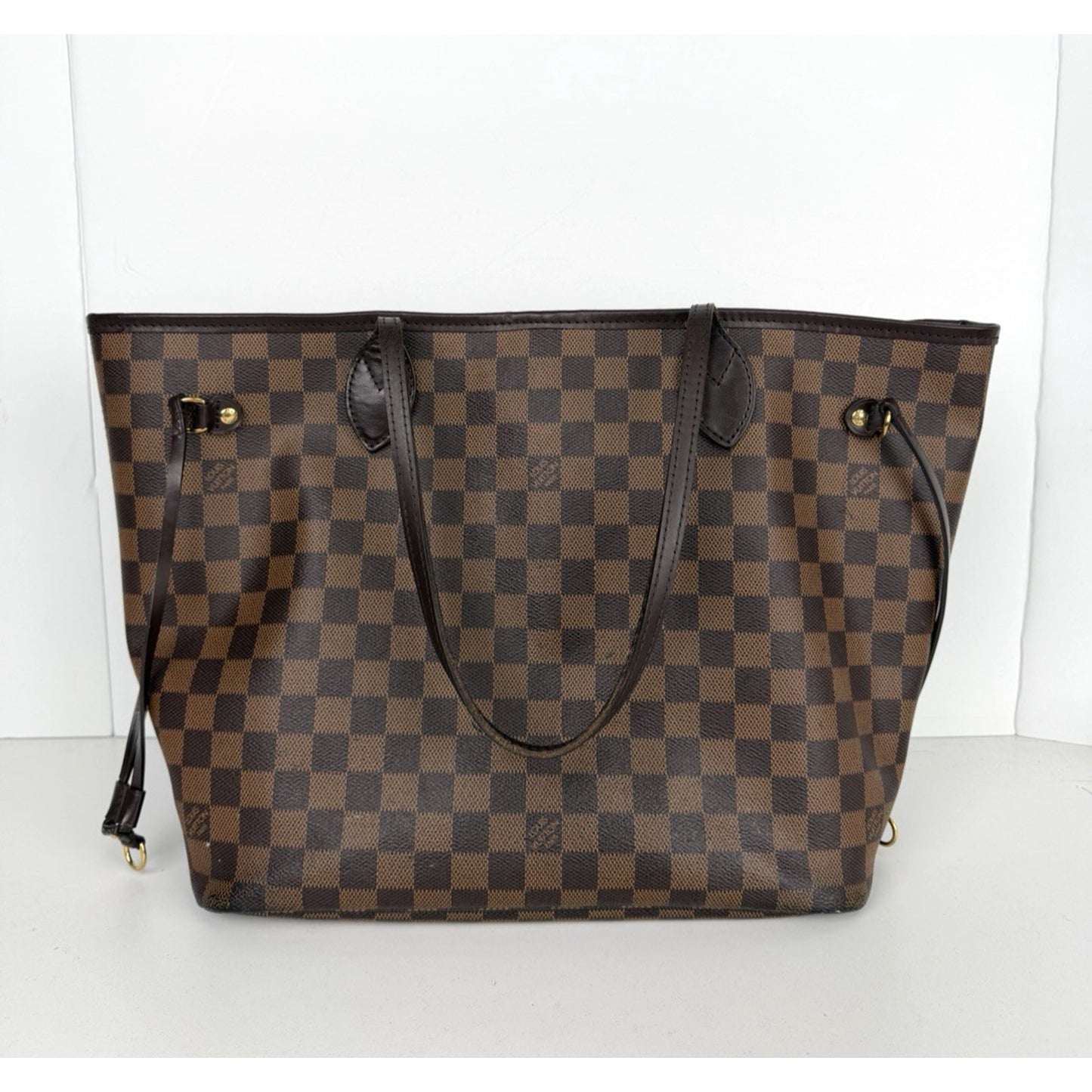 Louis Vuitton Neverfull MM Tote Bag in Damier Ebene Coated Canvas 2017 S