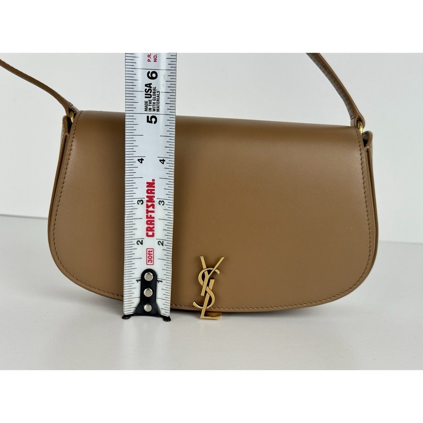 Saint Laurent Mini Voltaire in Brown Leather Shoulder Bag B-2