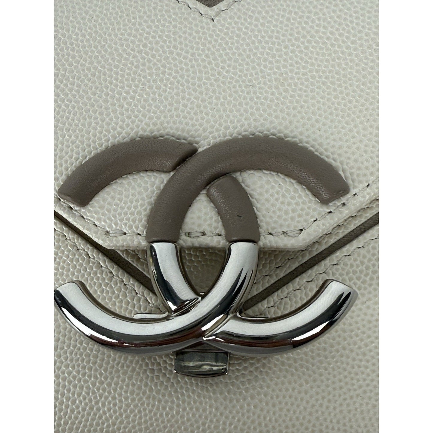 Chanel Macro Flap Chevron Caviar Small Women's Shoulder Bag