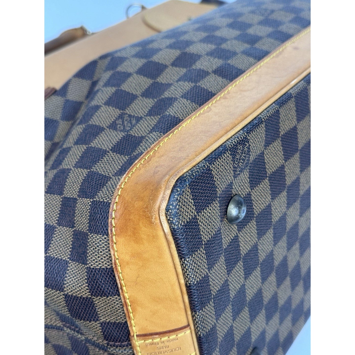 Louis Vuitton Damier Ebene Clipper Travel Bag Brown Canvas Lim Ed 1996 S