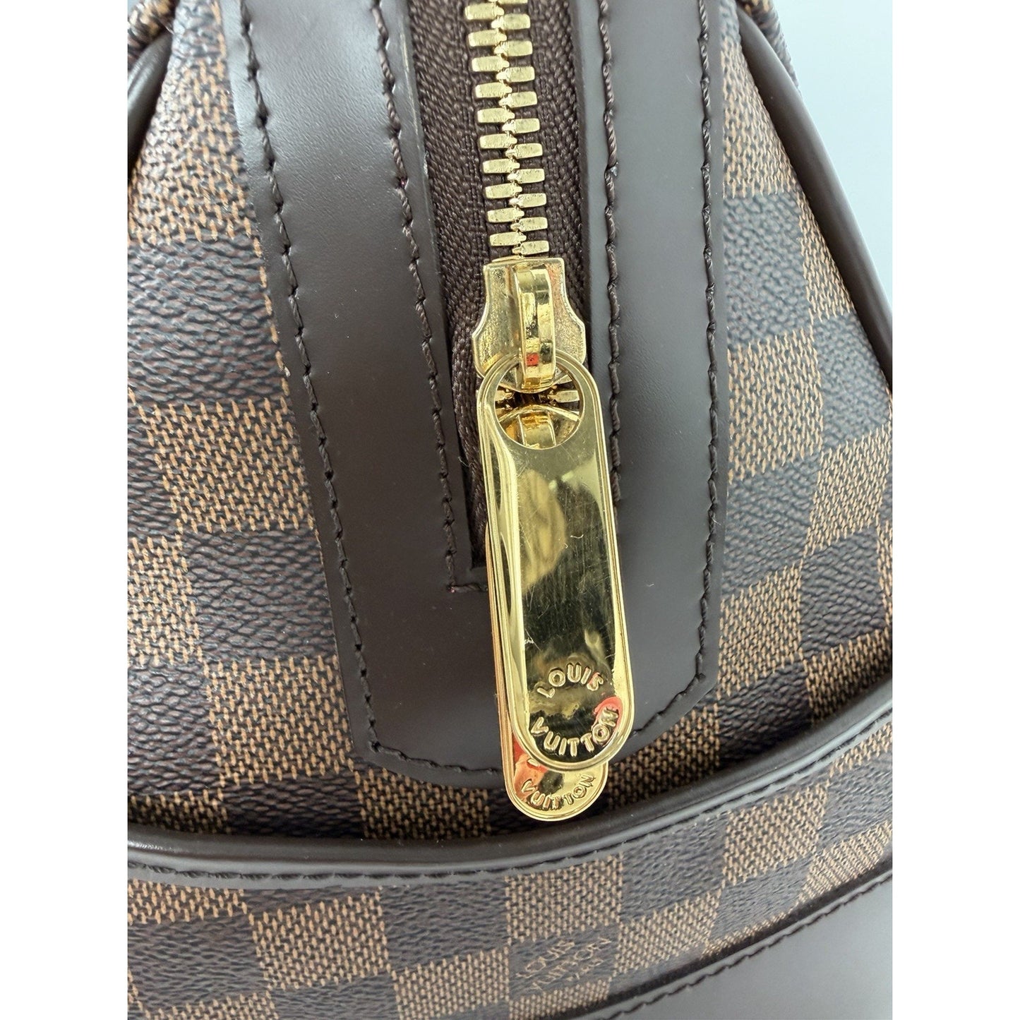 Louis Vuitton Berkeley Satchel Bag in Damier Ebene Coated Canvas 2012 S