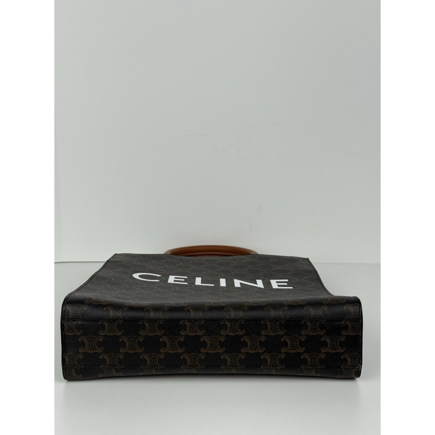 Celine Vertical Cabas Tote Triomphe Coated Canvas