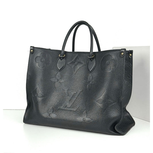 Louis Vuitton Black Monogram Empreinte Leather On The Go GM Bag