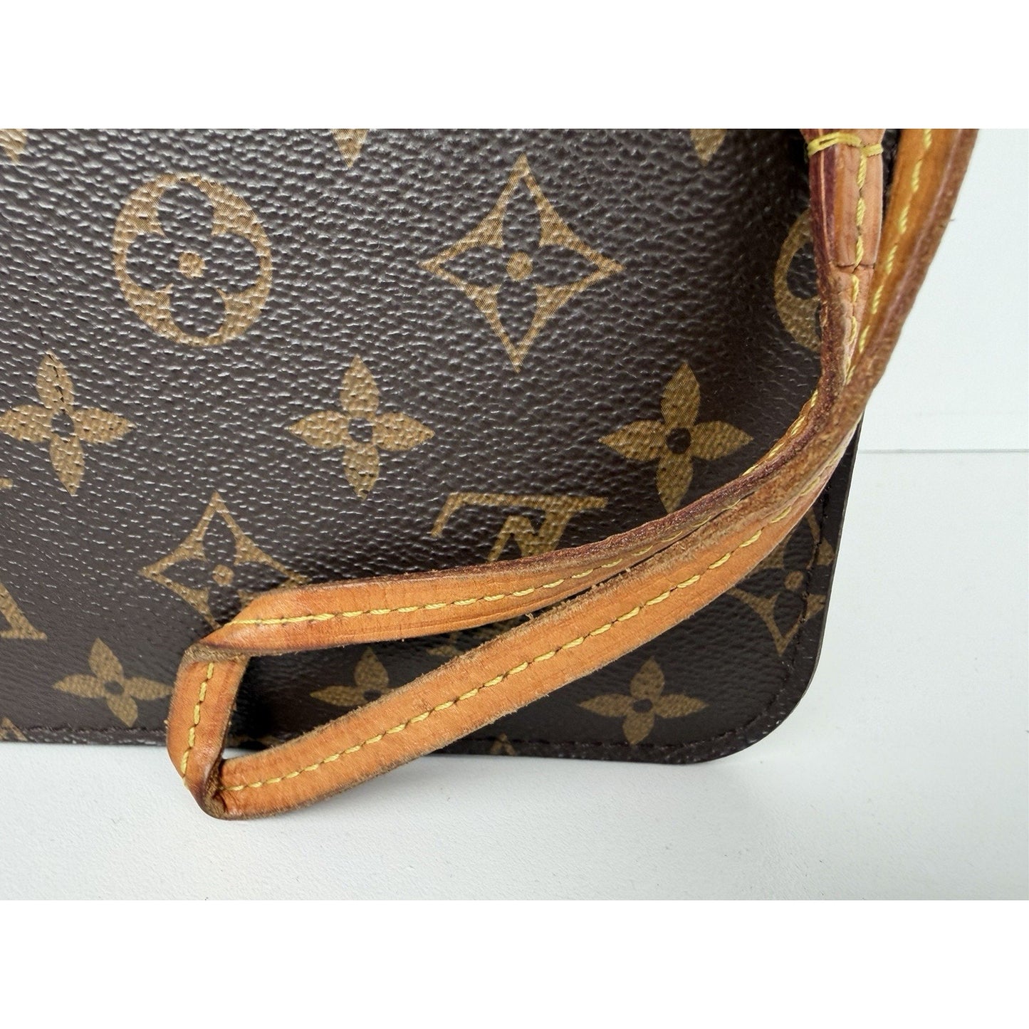 Louis Vuitton Neverfull MM Pochette Bag in Brown Monogram Coated Canvas 2017 S11