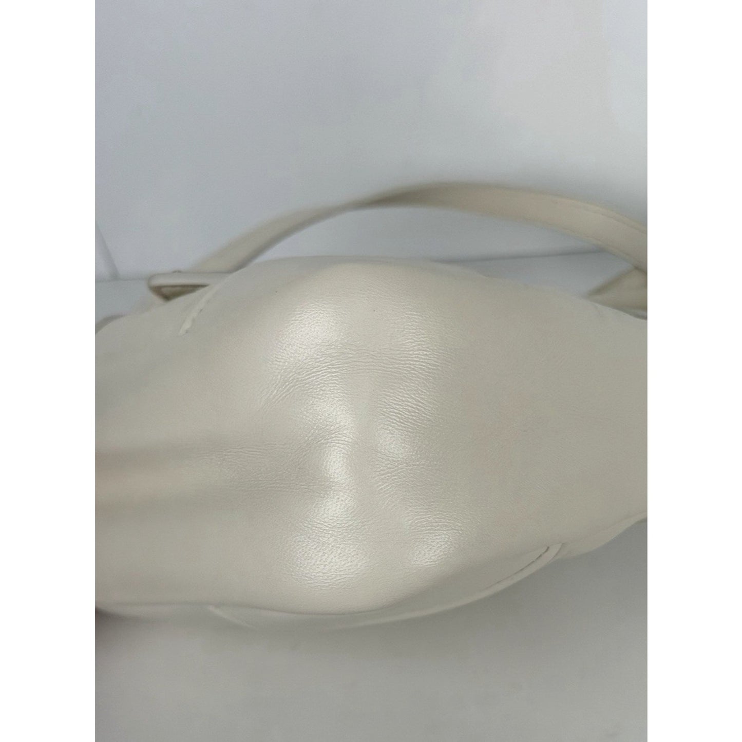 Prada Moon Padded Leather Small Hobo Bag in White Nappa Leather C9