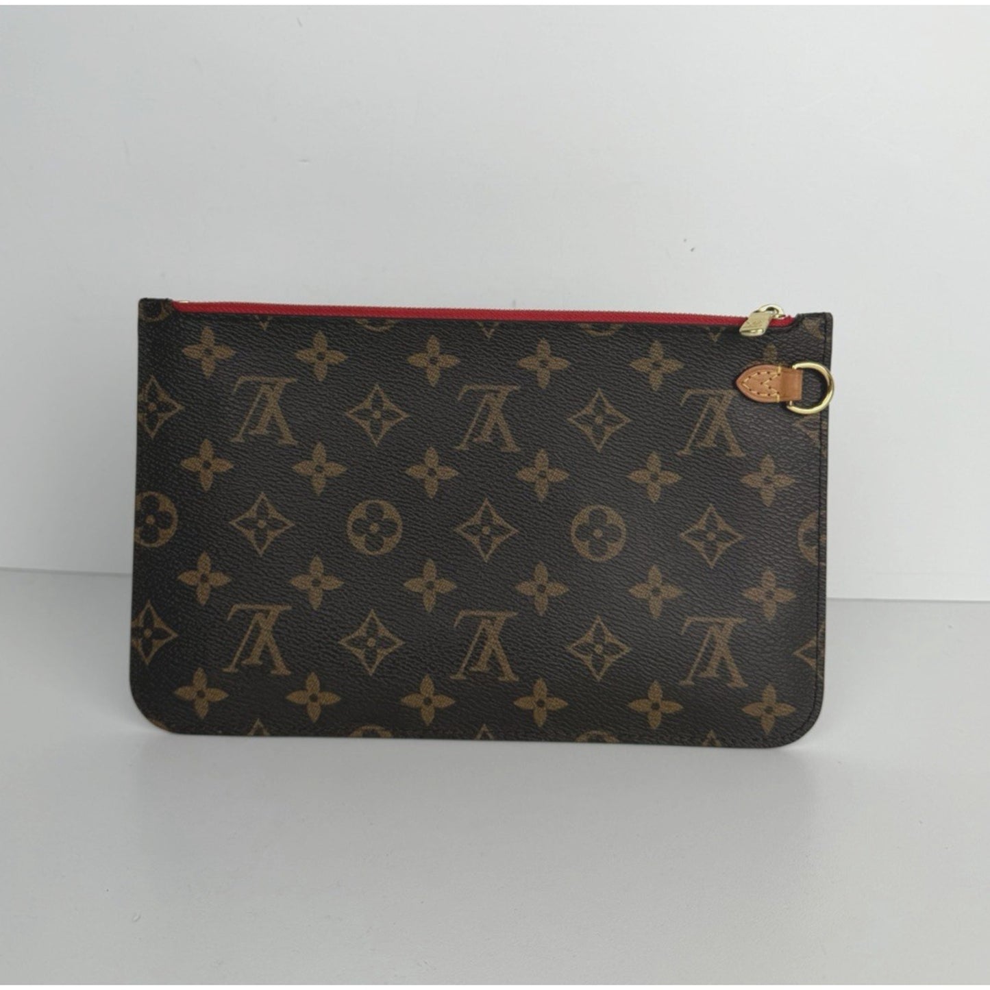 Louis Vuitton Neverfull GM Pouch Clutch Bag in Brown LV Monogram Canvas 2015 S15