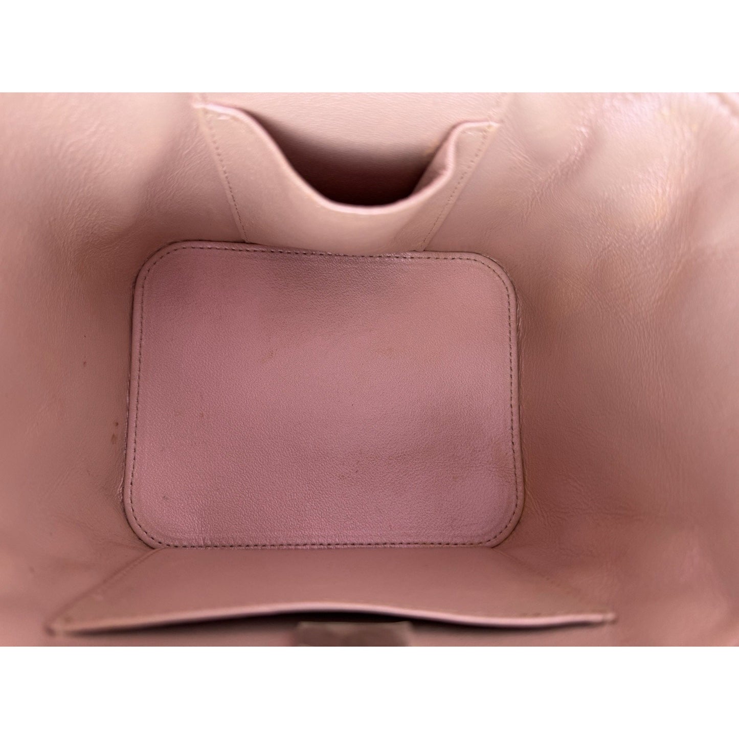 Chanel Small Top Handle Vanity Case Bag Iridescent Pink Quilted Leather NFC B