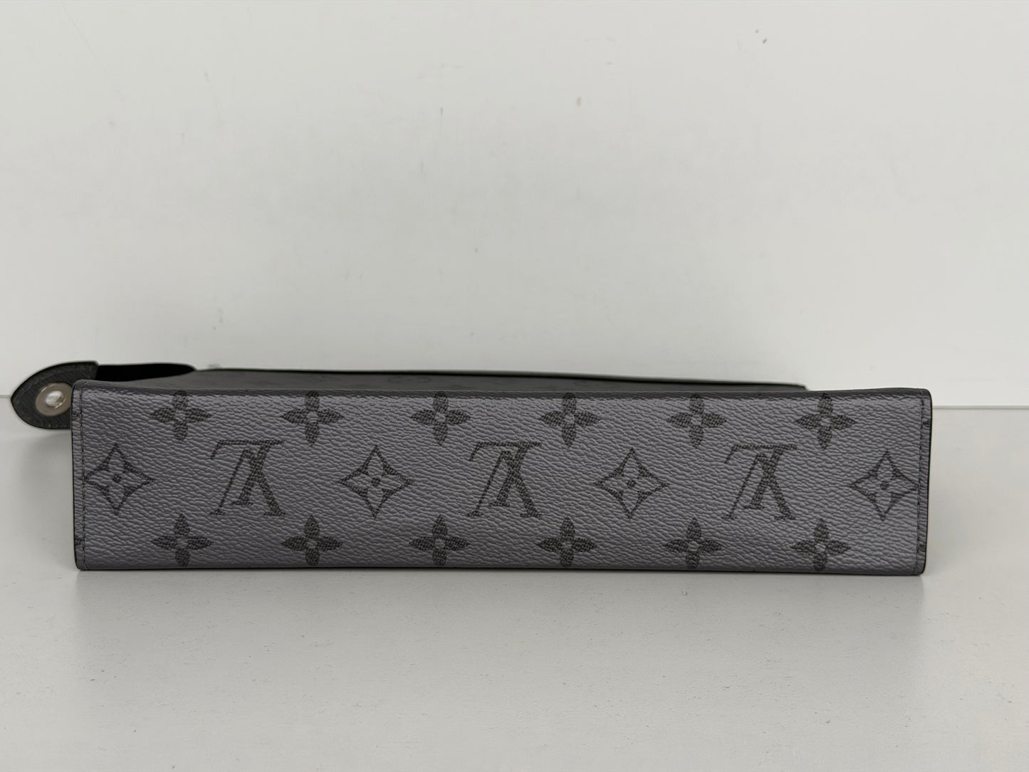 Louis Vuitton Voyage Pochette Bag MM Men's in Monogram Eclipse Coated Canvas NFC Y