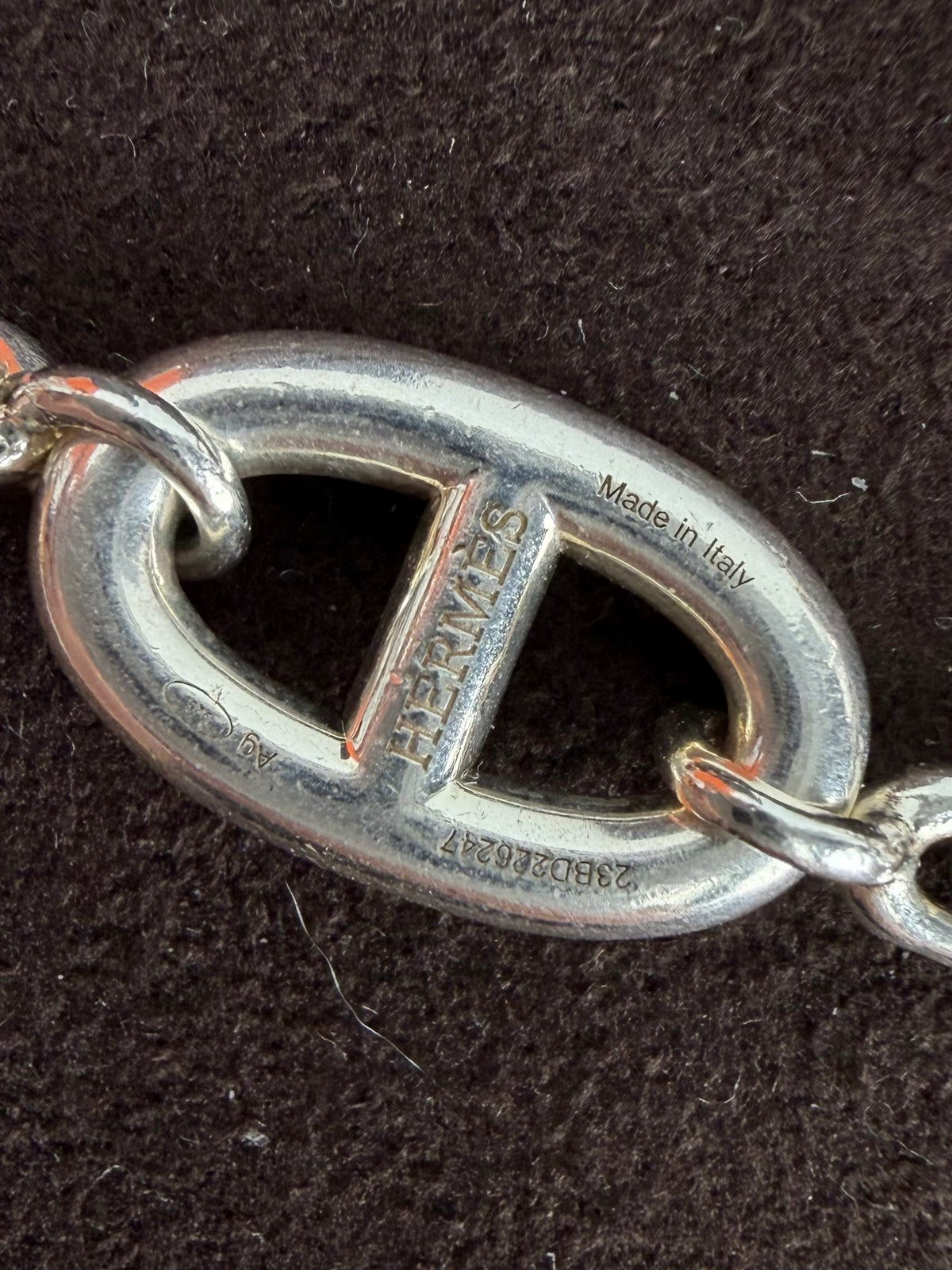 Hermes Farandole Long Necklace in Sterling Silver Chaine D'Ancre