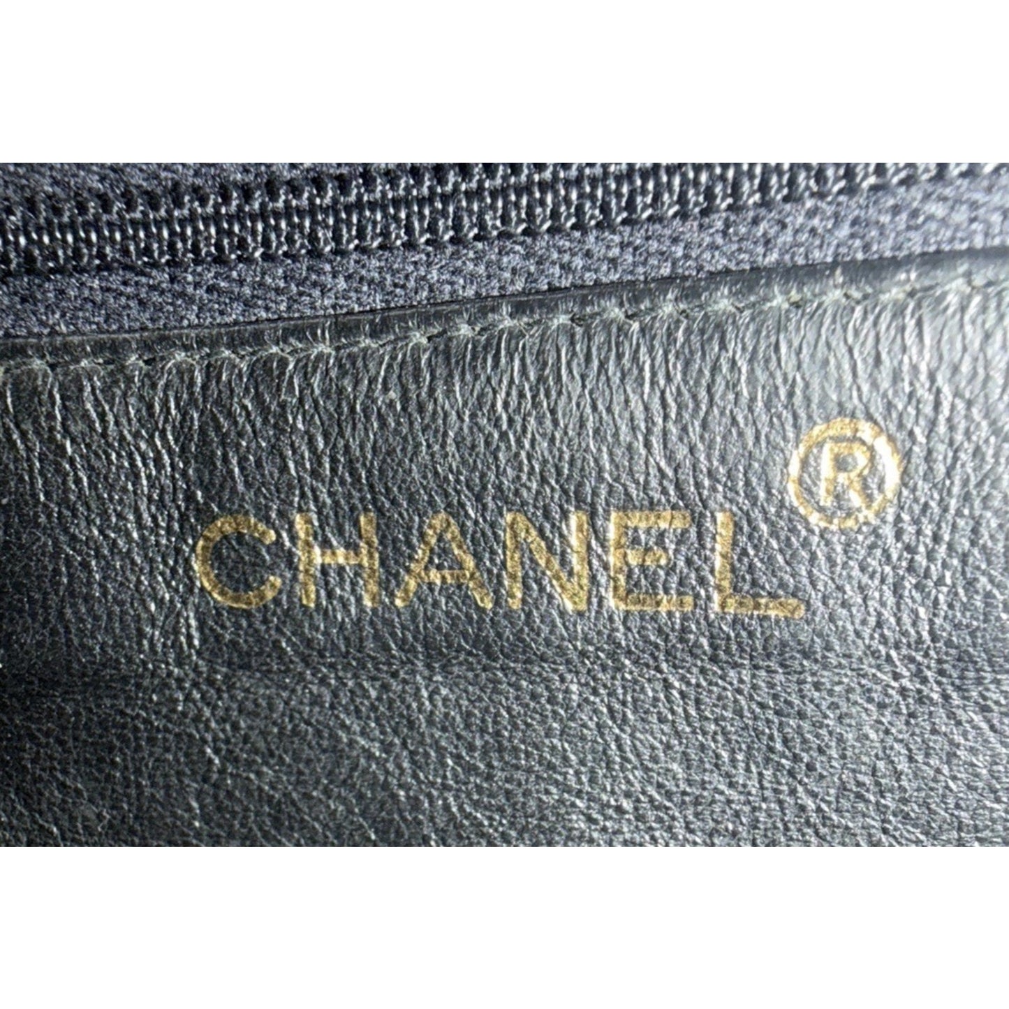 Chanel Chevron Caviar Camera Bag Large Vintage Black Quilted Leather 1991-1994 D8
