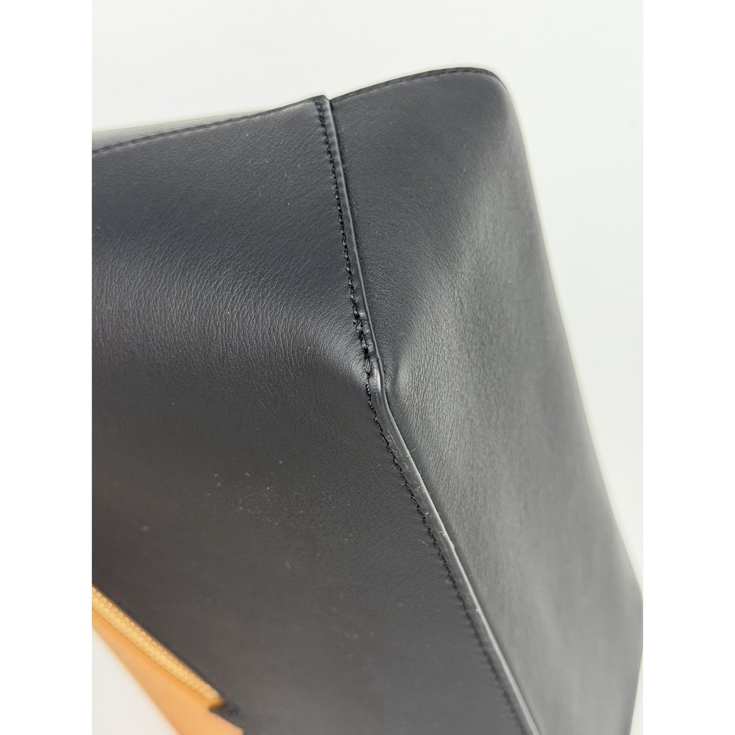 LOEWE Puzzle Edge Small Bag in Brown and Black Calfskin Leather B1