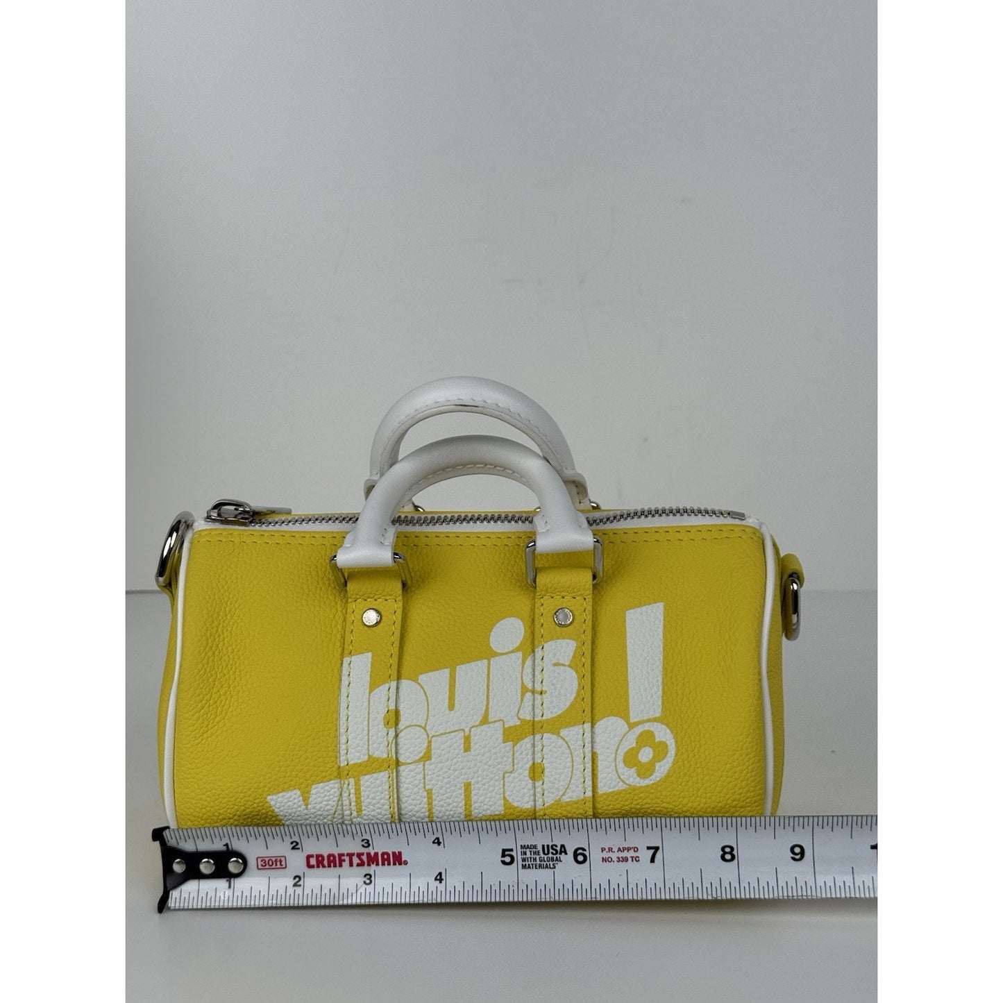 Louis Vuitton Keepall Bandouliere 45 Crossbody XS Yellow Leather Women's Bag
