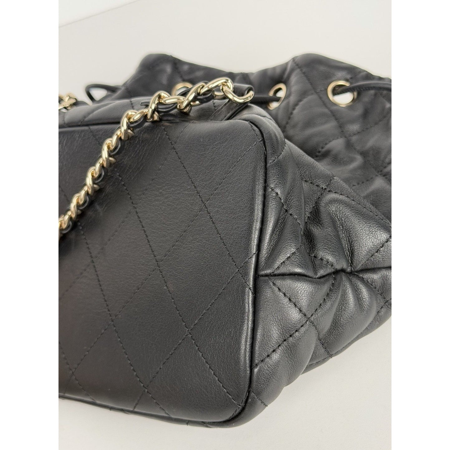 Chanel Double Pocket Drawstring Backpack F1