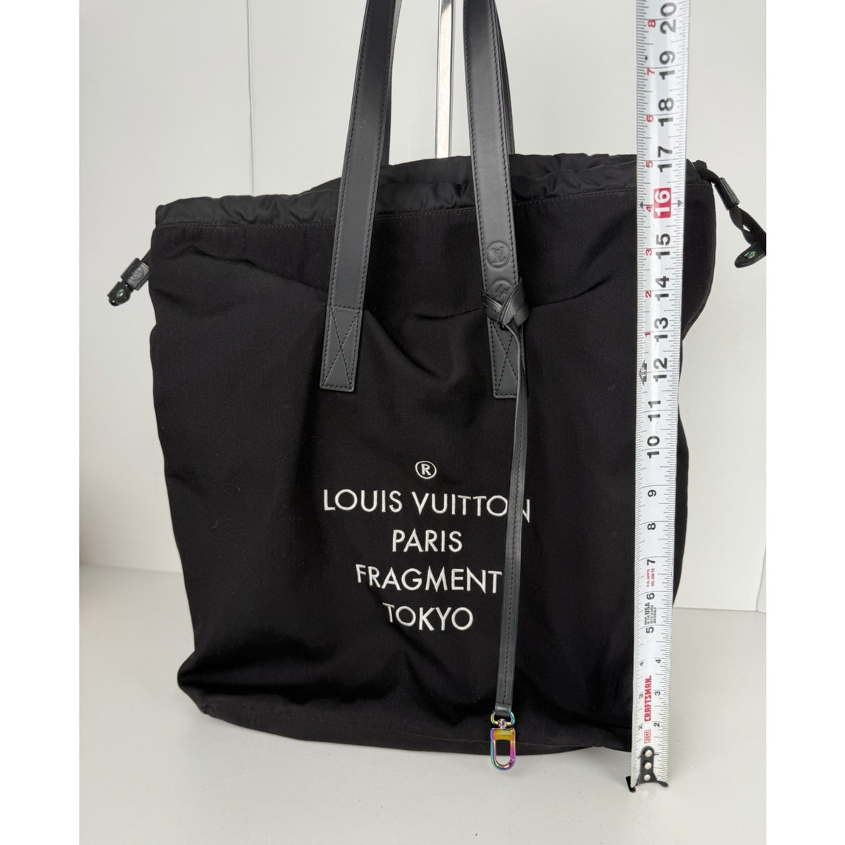 Louis Vuitton Fragment Cabas Tote Bag in Black Canvas Silver Hardware S19
