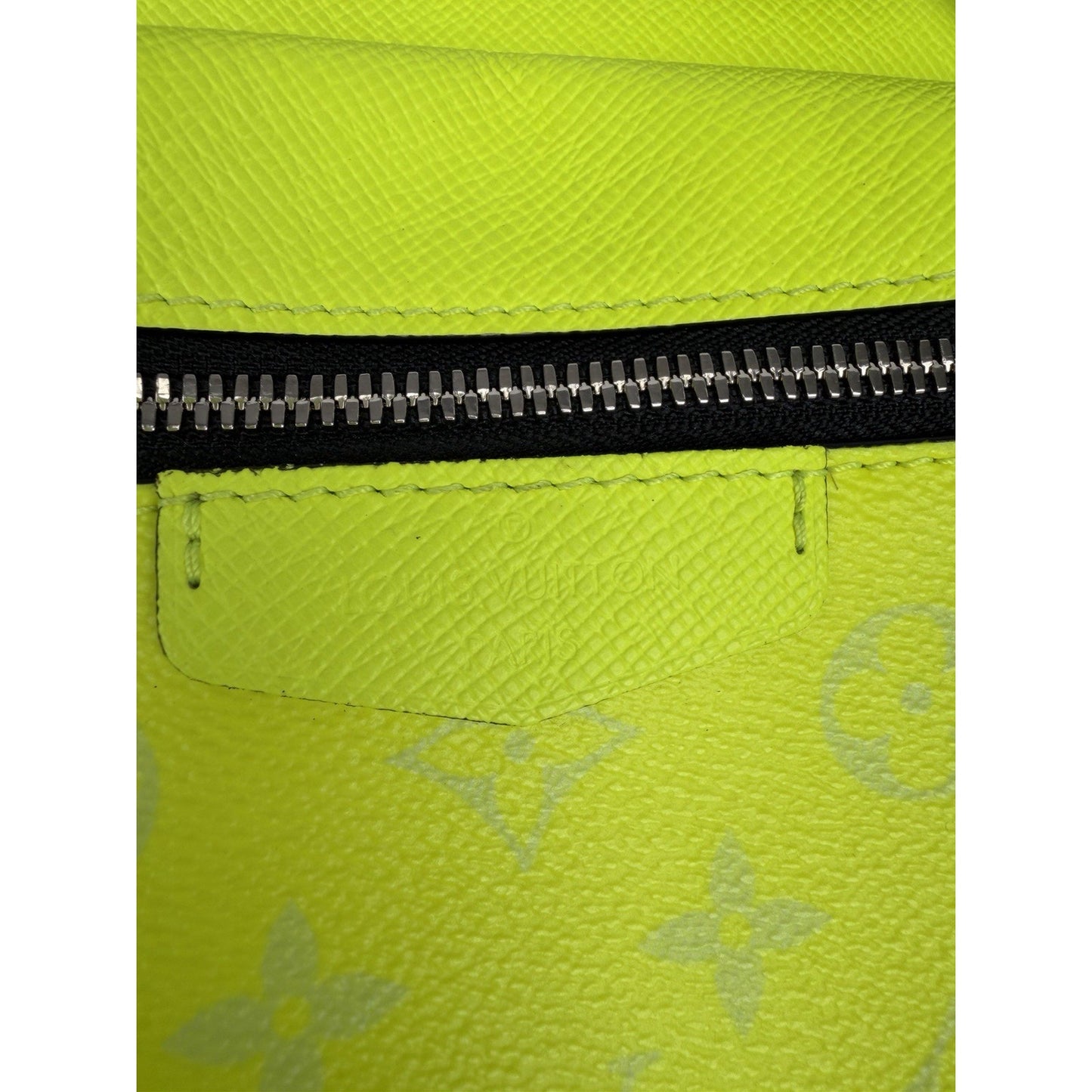 Louis Vuitton Outdoor Messenger Taiga in Neon Yellow Color Microchipped D9