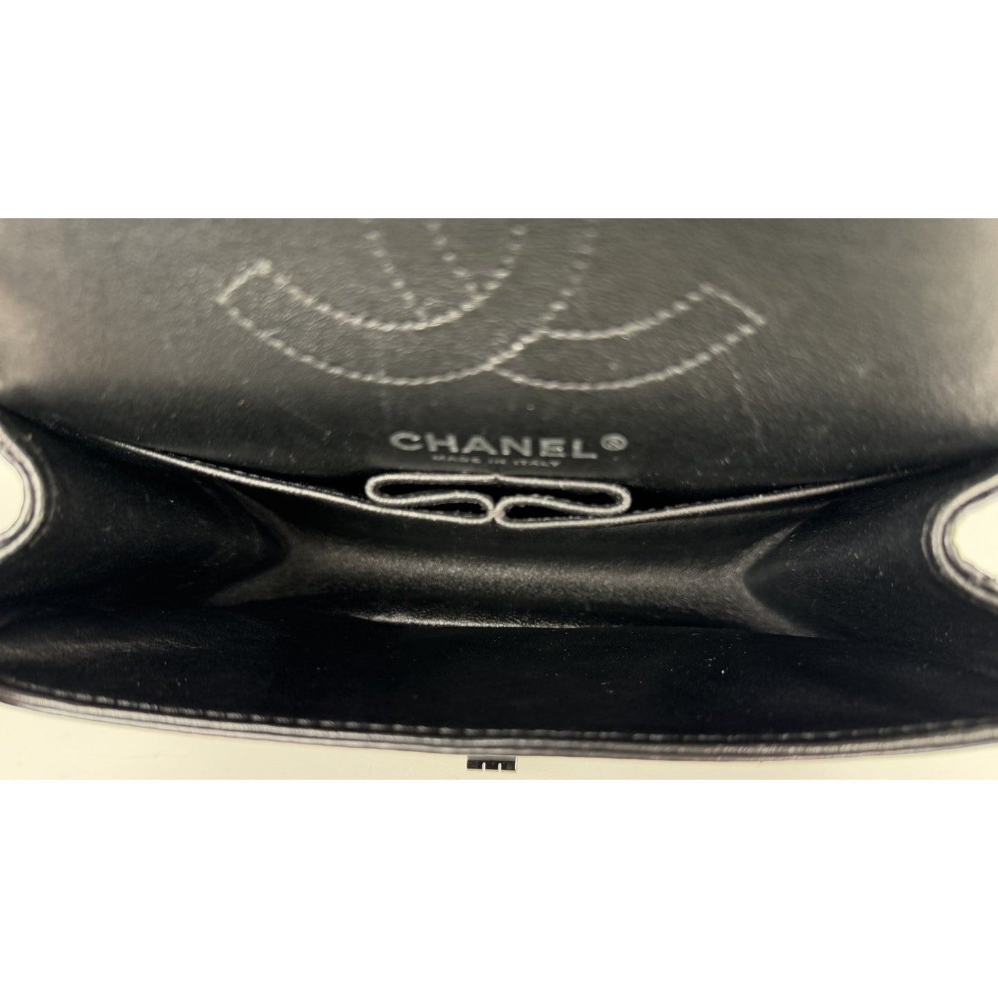 Chanel 2.55 Reissue Mini Flap Bag in Black Aged Calfskin Leather 2017 D5