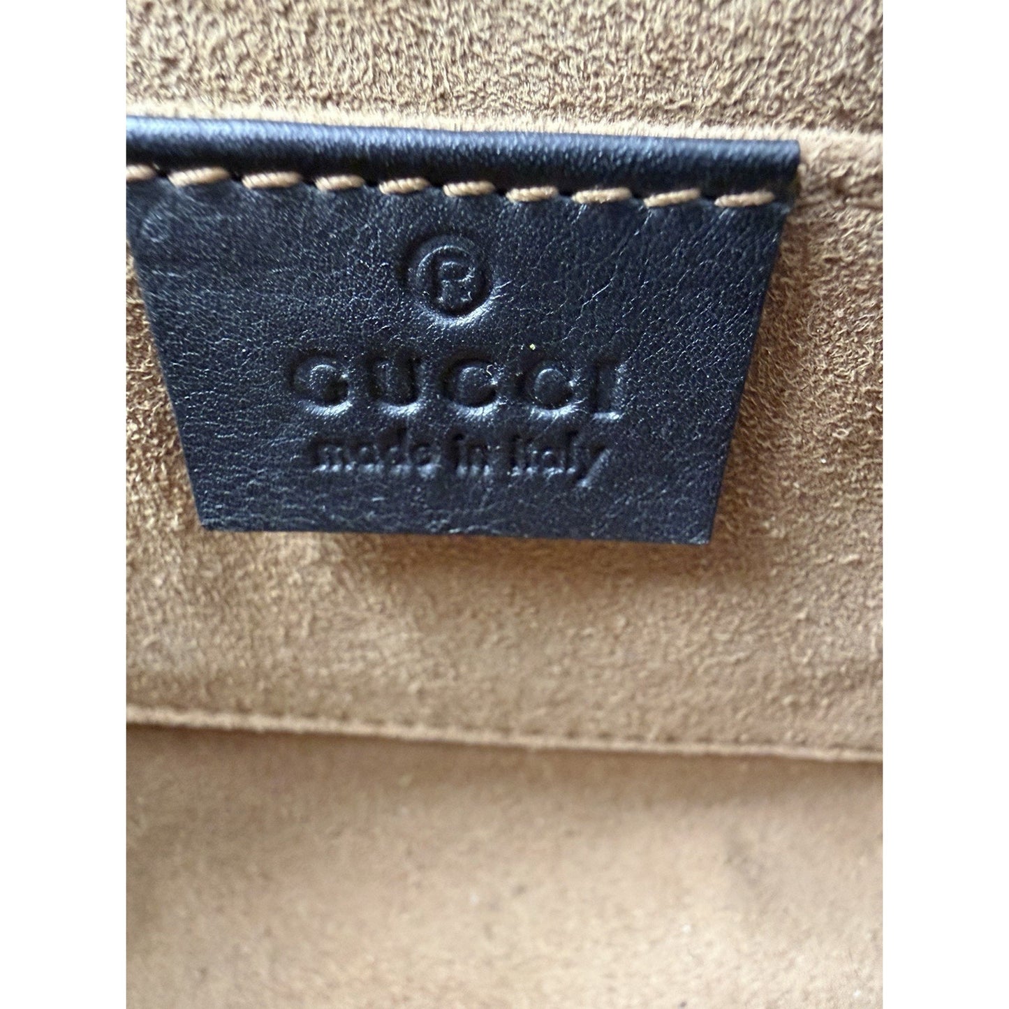 Gucci Padlock Small Shoulder Bag GG Supreme Beige/Black Canvas and Leather S07