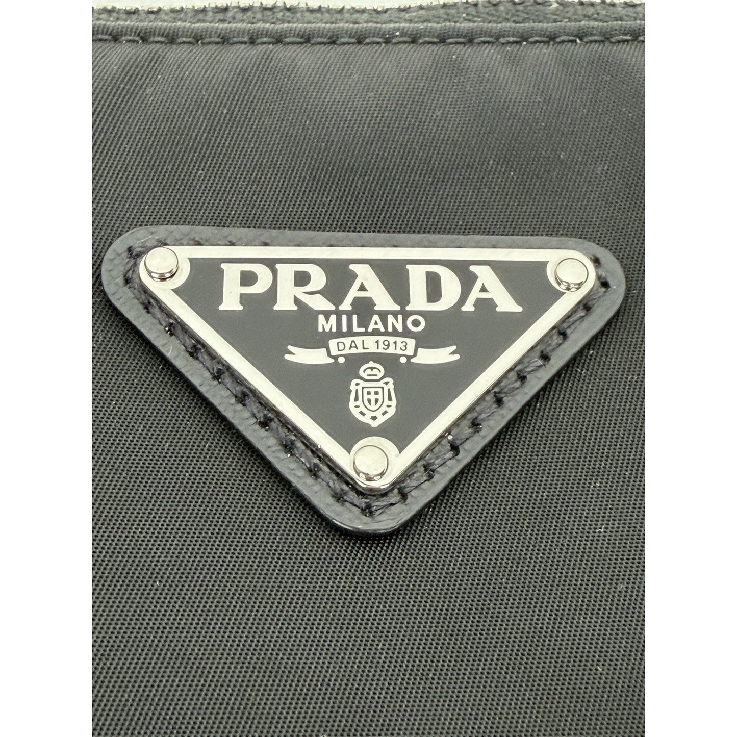 Prada Re-Nylon and Saffiano Leather Shoulder Bag in Black with Mini Pouch S01