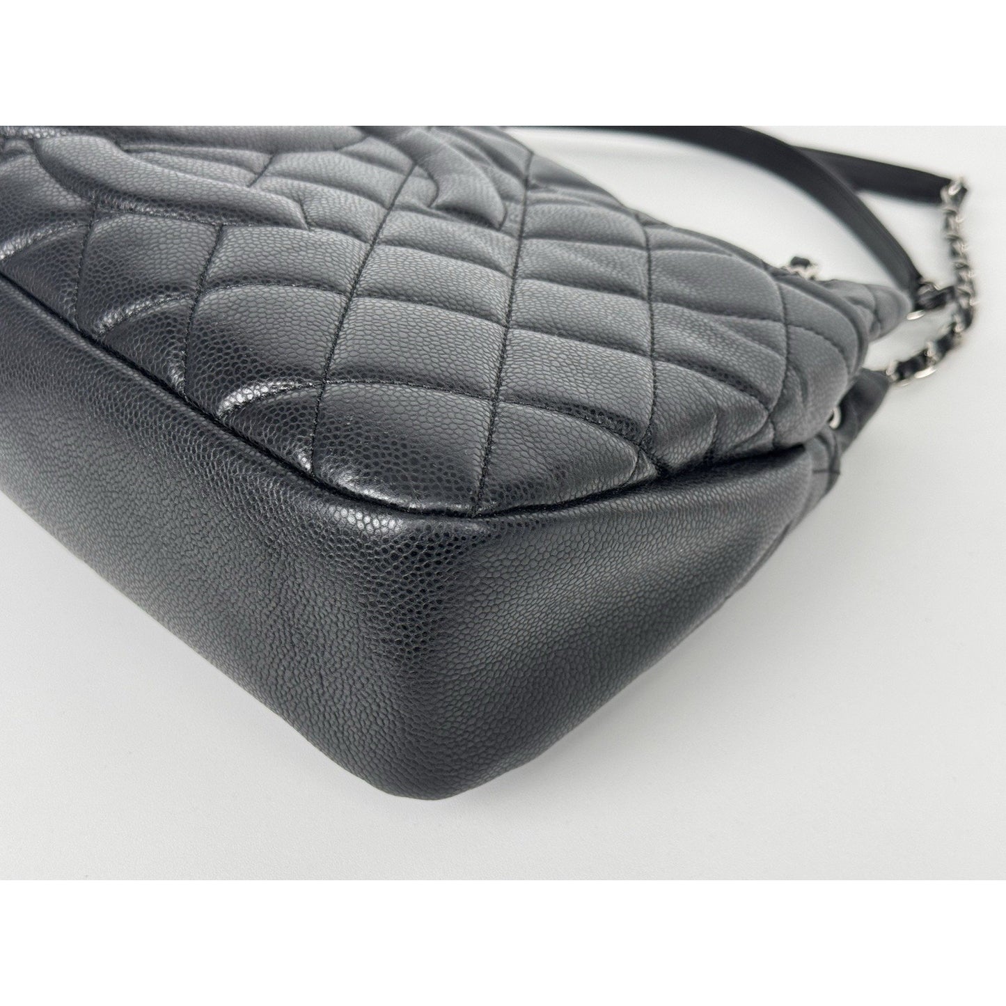 Chanel Timeless CC Soft Tote Bag in Black Quilted Caviar Leather (2012) B-6