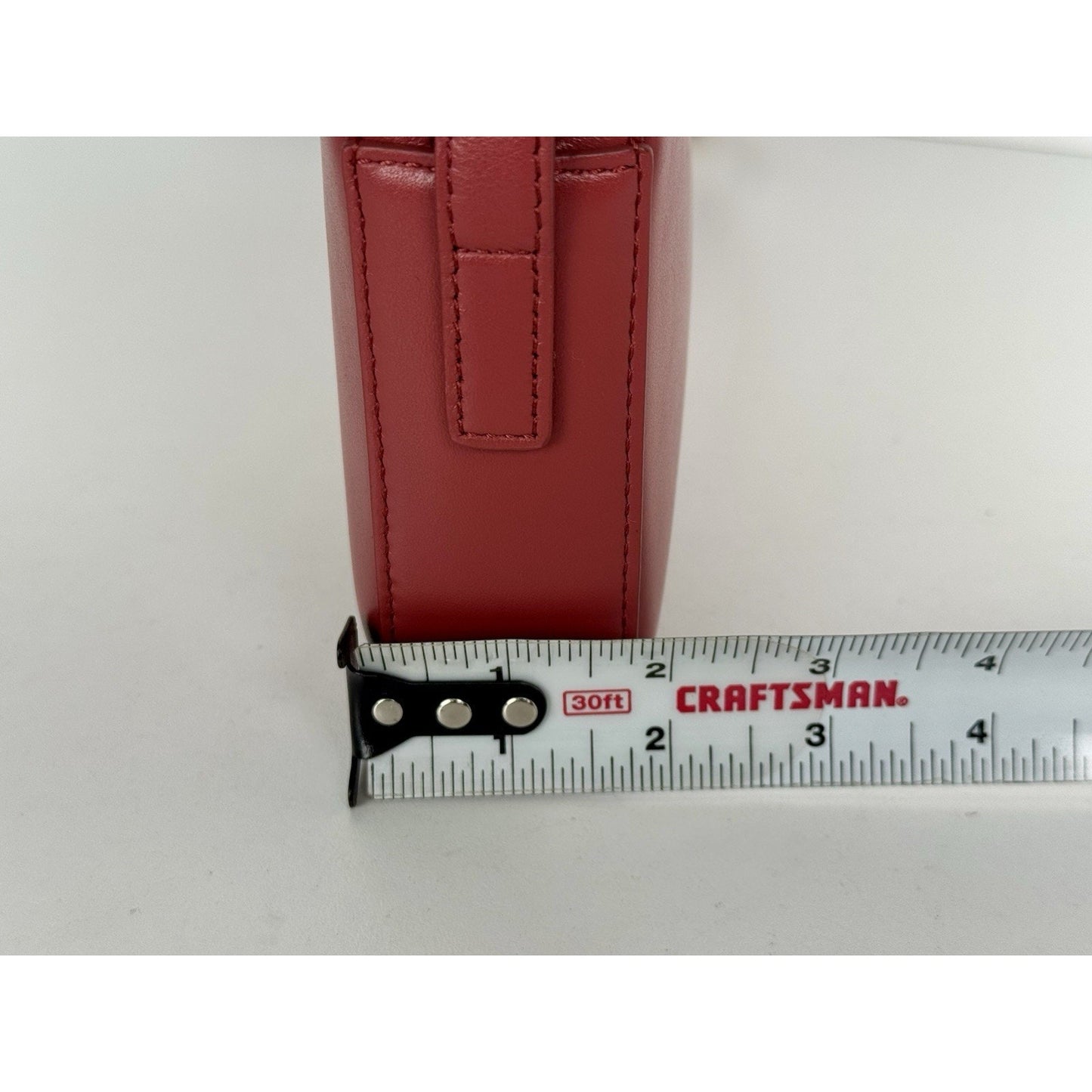Celine Triomphe Camera Shoulder Bag Red Leather C-8