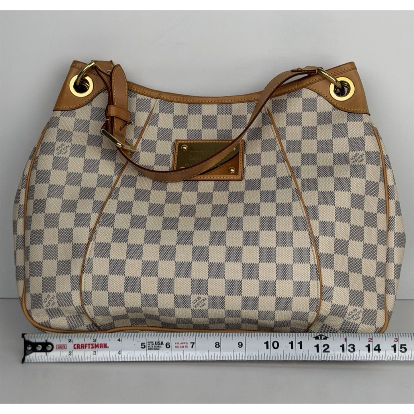 Louis Vuitton Galliera Hobo Bag PM in Damier Azur Coated Canvas 2010 S18