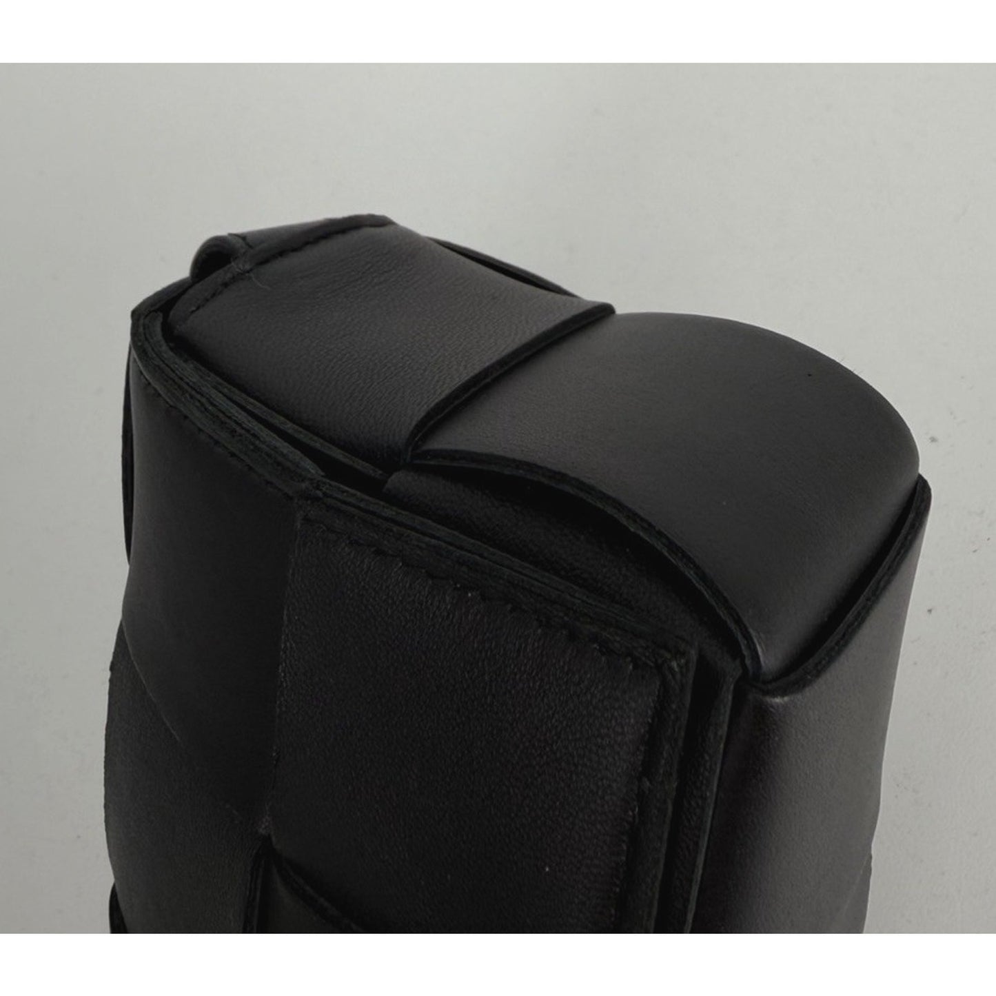 Bottega Veneta Cassette Intrecciato Crossbody Extra Mini Bag Black Lambskin K1