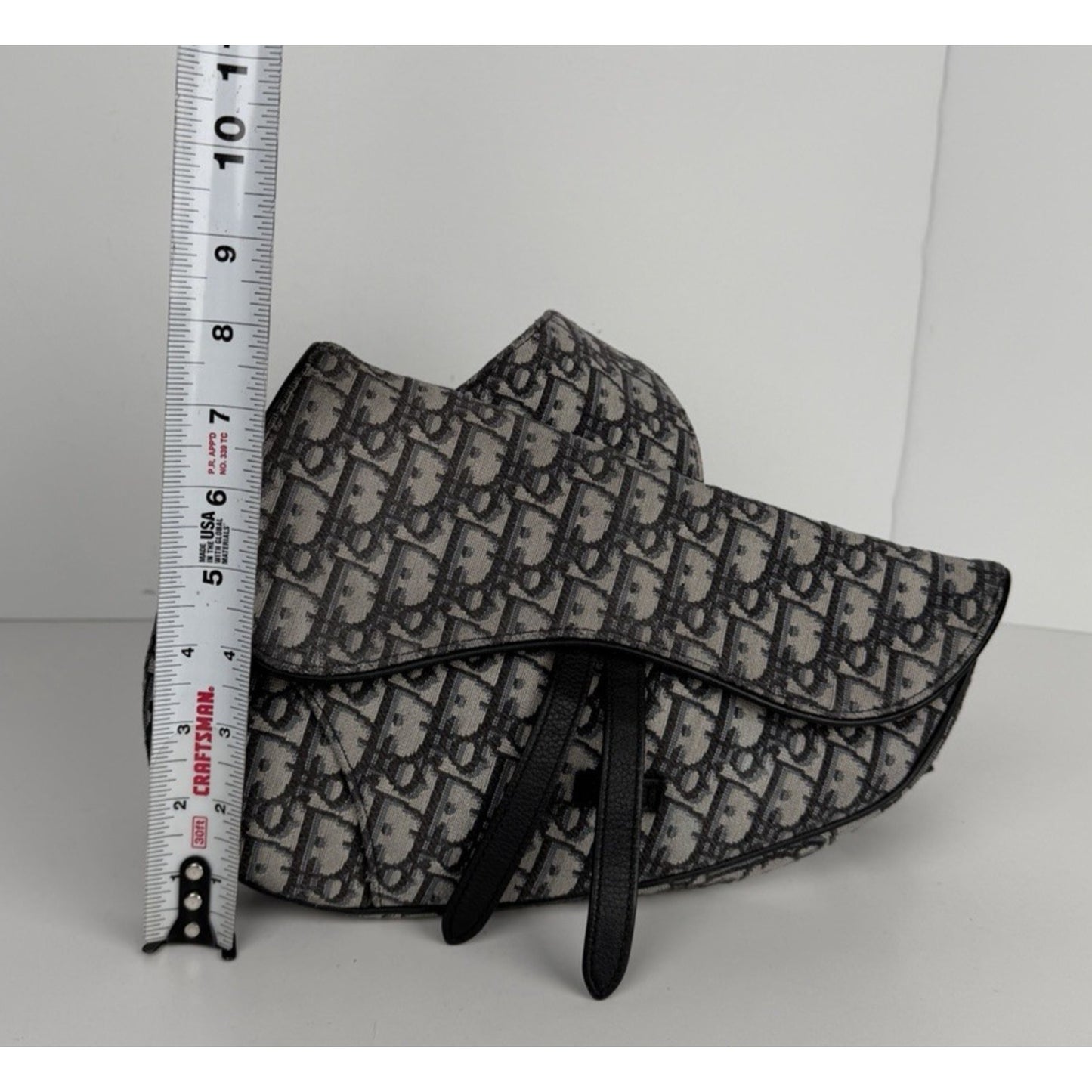 Dior Men Saddle Bag in Navy Monogram Oblique Jacquard Canvas 2019 B4