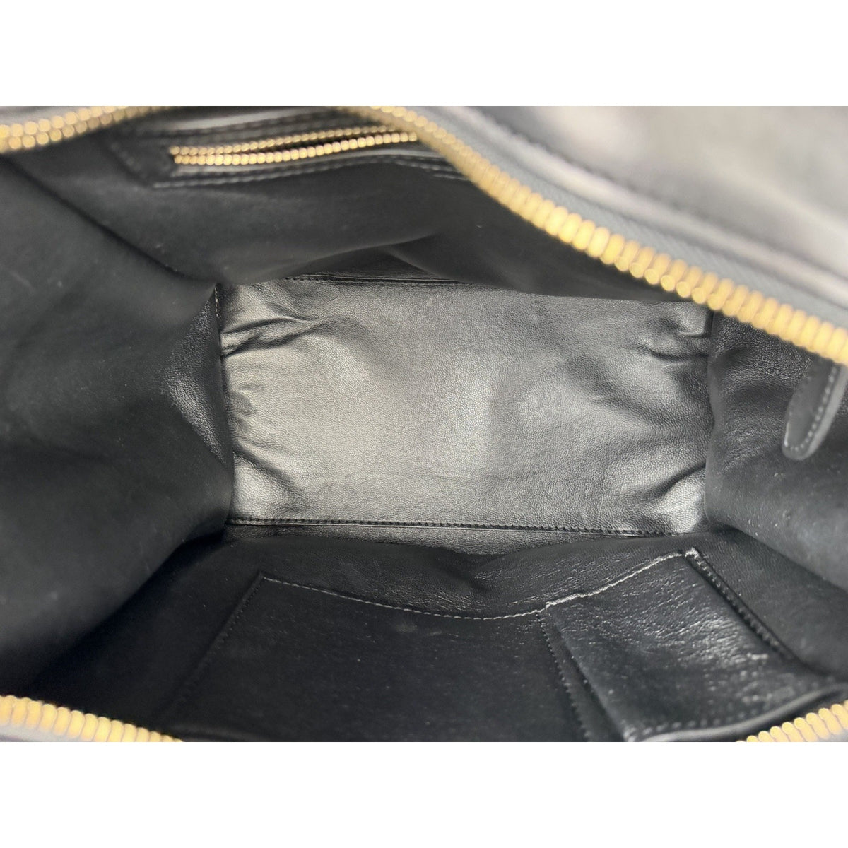 Celine Luggage Tote Bag Micro in Tri-Color Calfskin Leather and Suede S