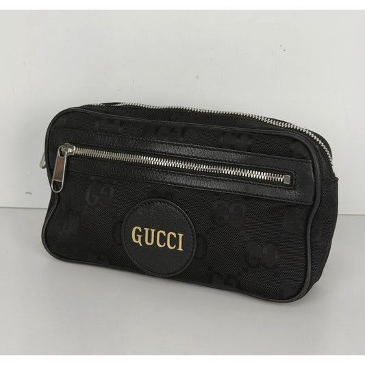 Gucci Off The Grid Belt Bag in Black GG Monogram Nylon S17