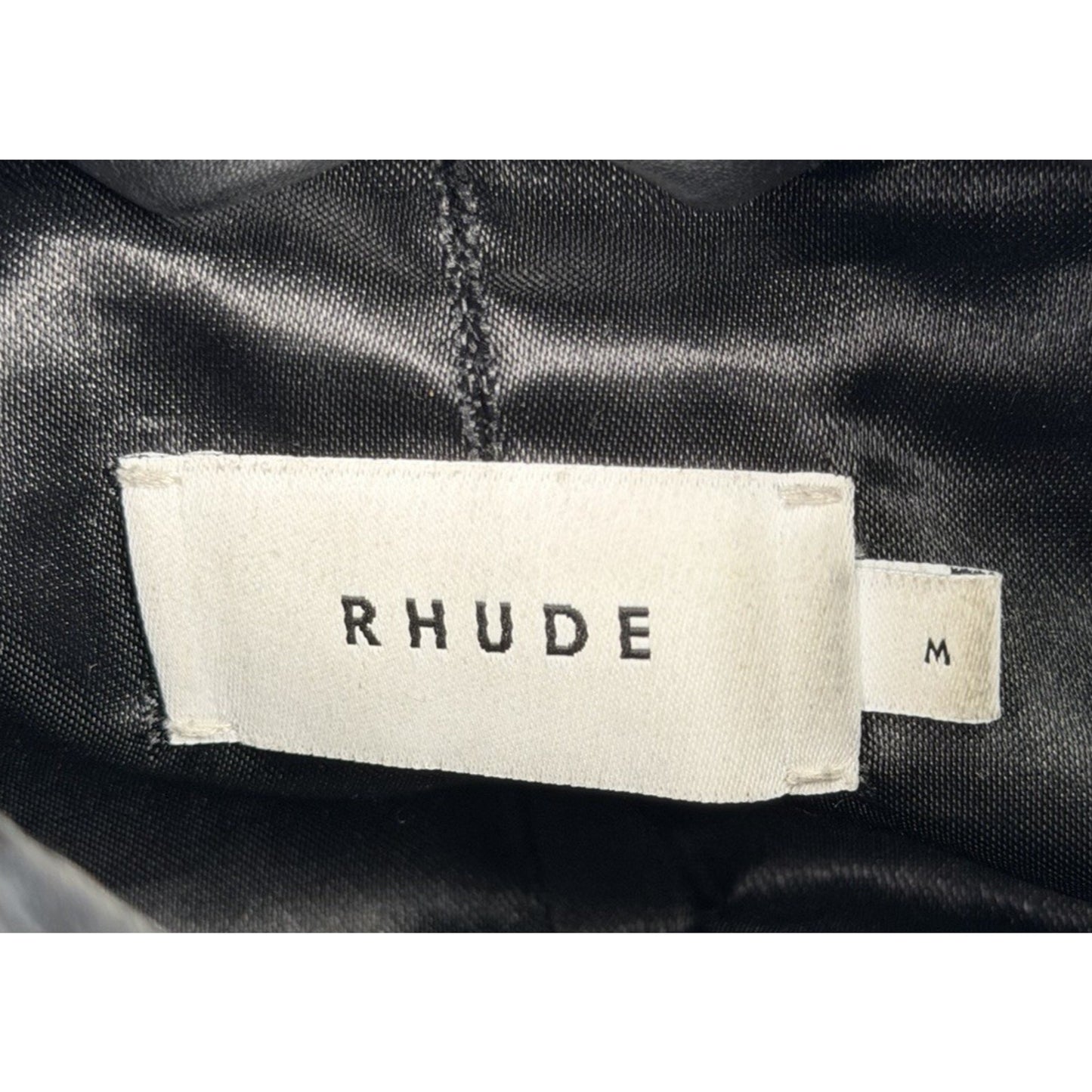 Rhude Leather Embossed Suit Jacket in Black Leather Size M