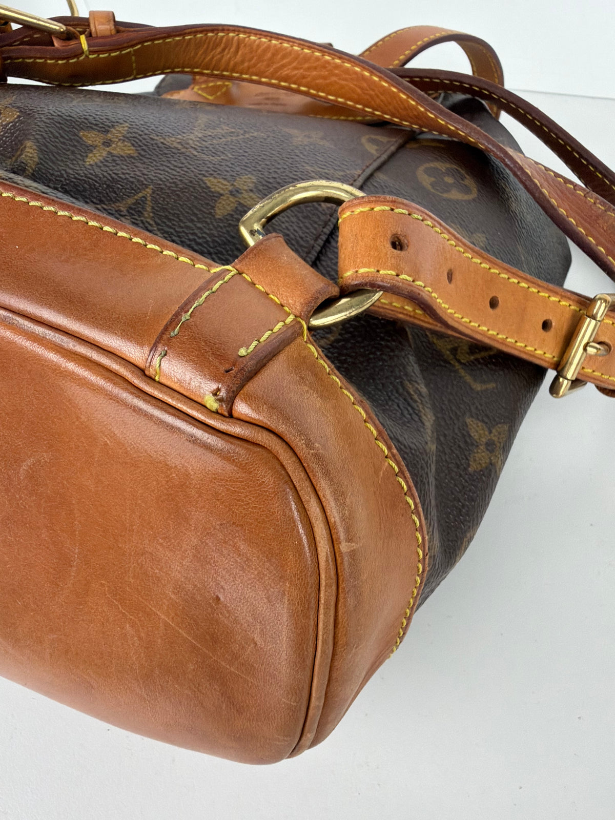 Louis Vuitton Monogram Montsouris Backpack Brown Coated Canvas 1999