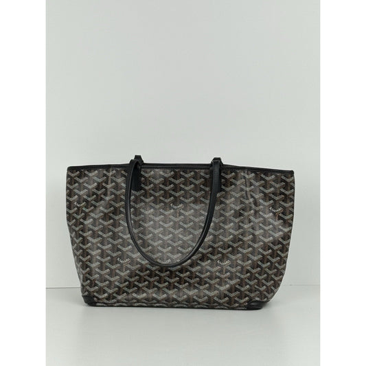 Goyard Goyardine Artois PM Zip Top Coated Canvas Black Women’s Shoulder Bag