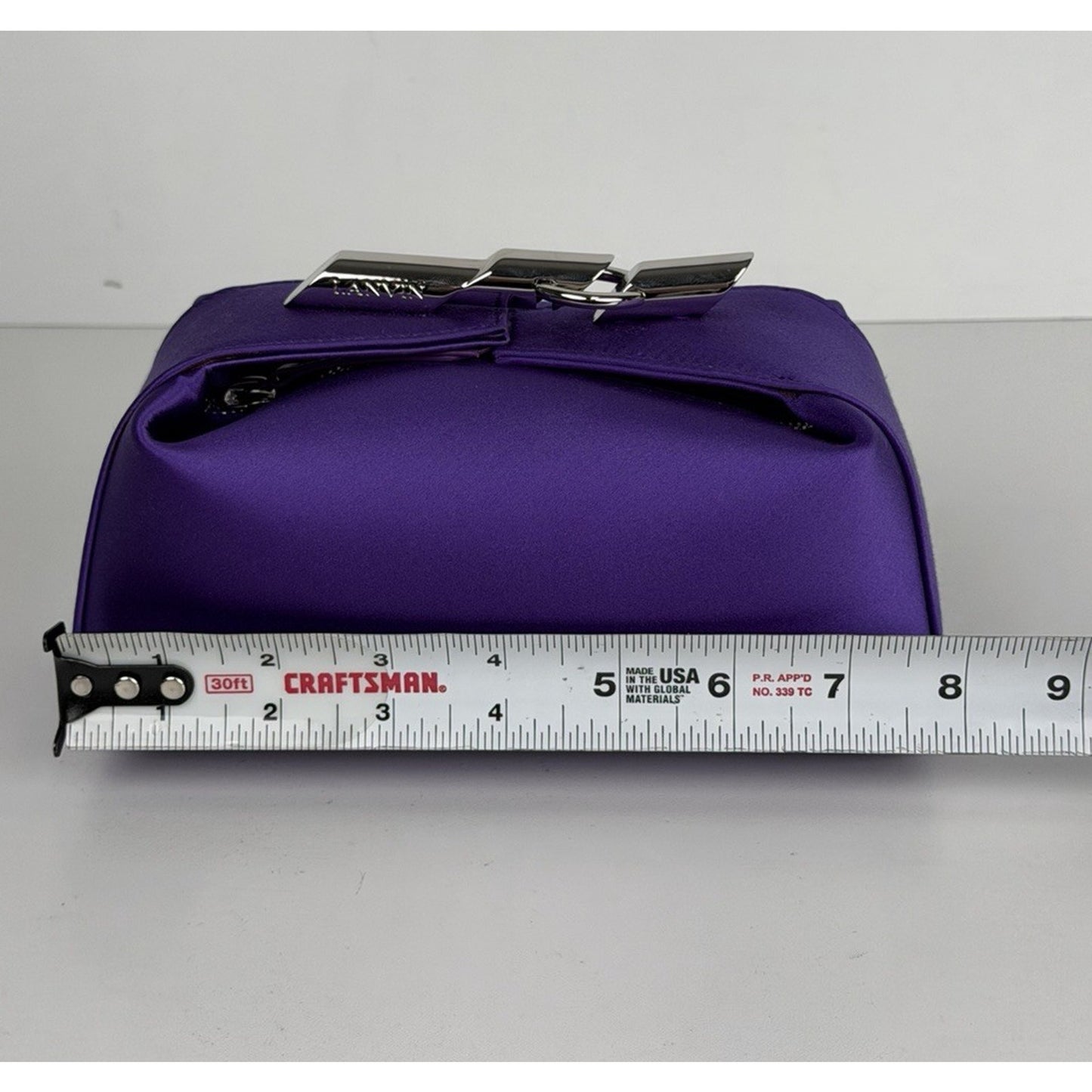 Lanvin Haute Clutch Bag Séquence Purple Satin