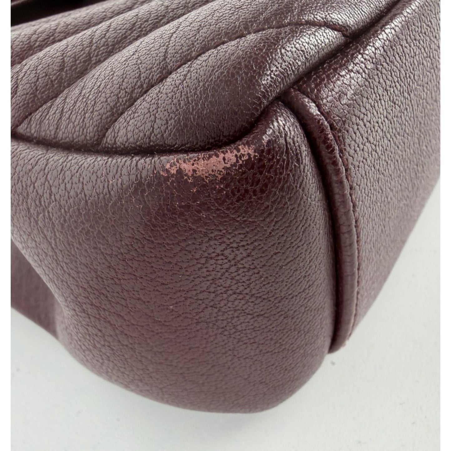 Saint Laurent Medium College Bag in Burgundy Quilted Leather D2