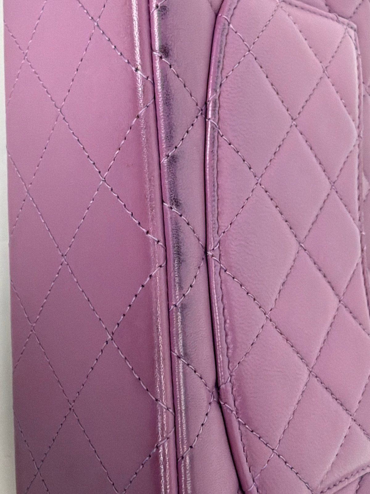 Chanel Quilted Lambskin Rectangular Mini Classic Flap Bag in Purple 2020 YE5