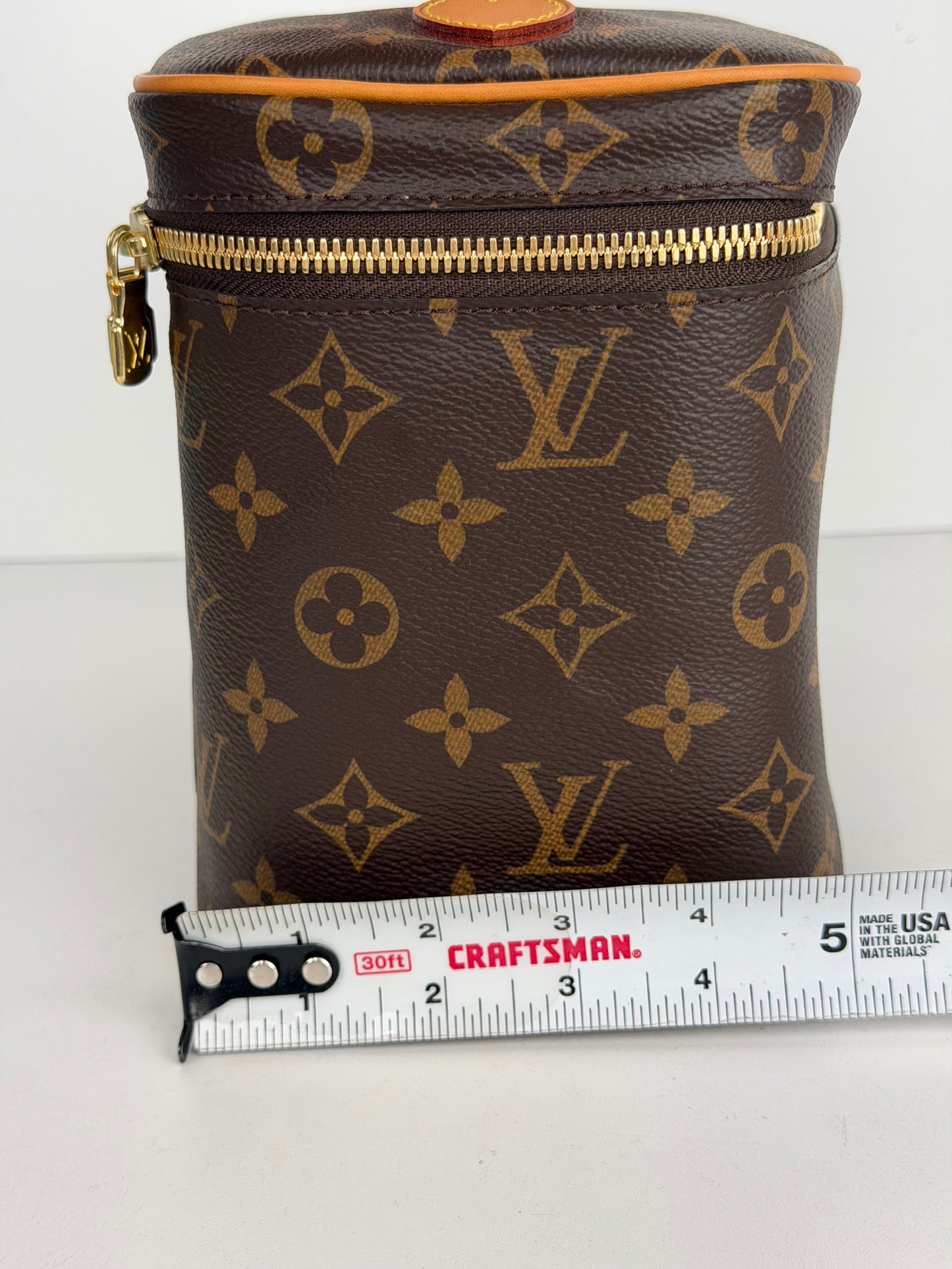 Louis Vuitton Nice BB Vanity Case Bag in Brown LV Monogram Coated Canvas NFC YS-10