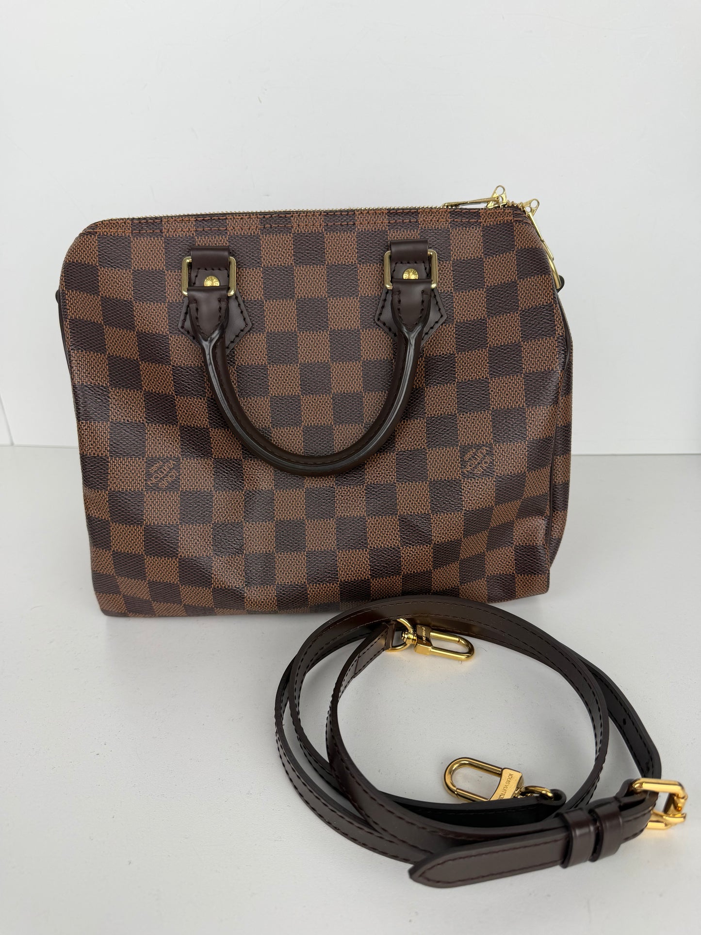 Louis Vuitton Speedy Bandouliere 25 Bag in Damier Ebene Coated Canvas NFC YD-5
