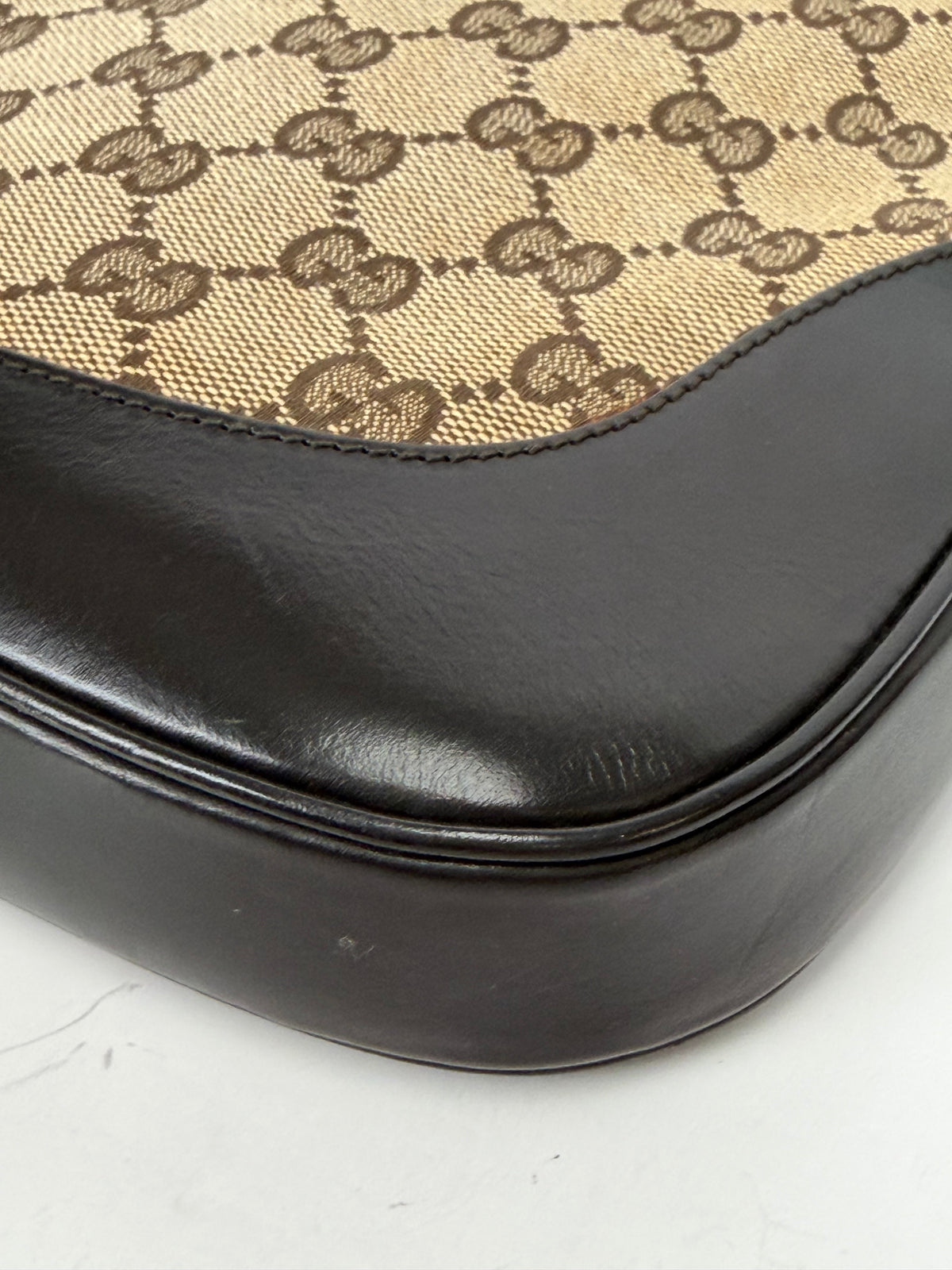 Gucci Jackie Shoulder Bag Vintage in Brown GG Canvas YU-3