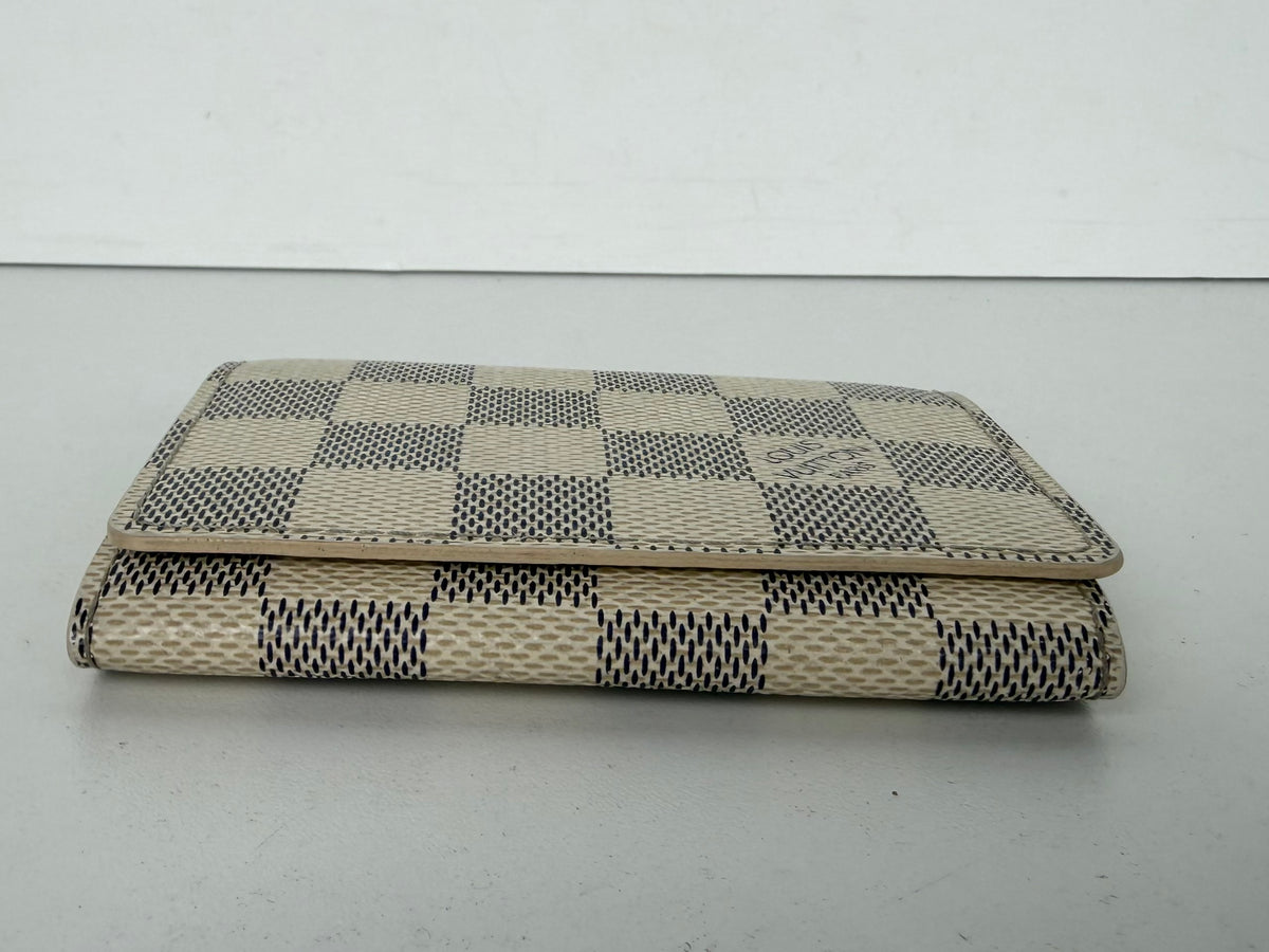 Louis Vuitton Card Holder White and blue Damier Azur Coated Canvas 2007 K-1