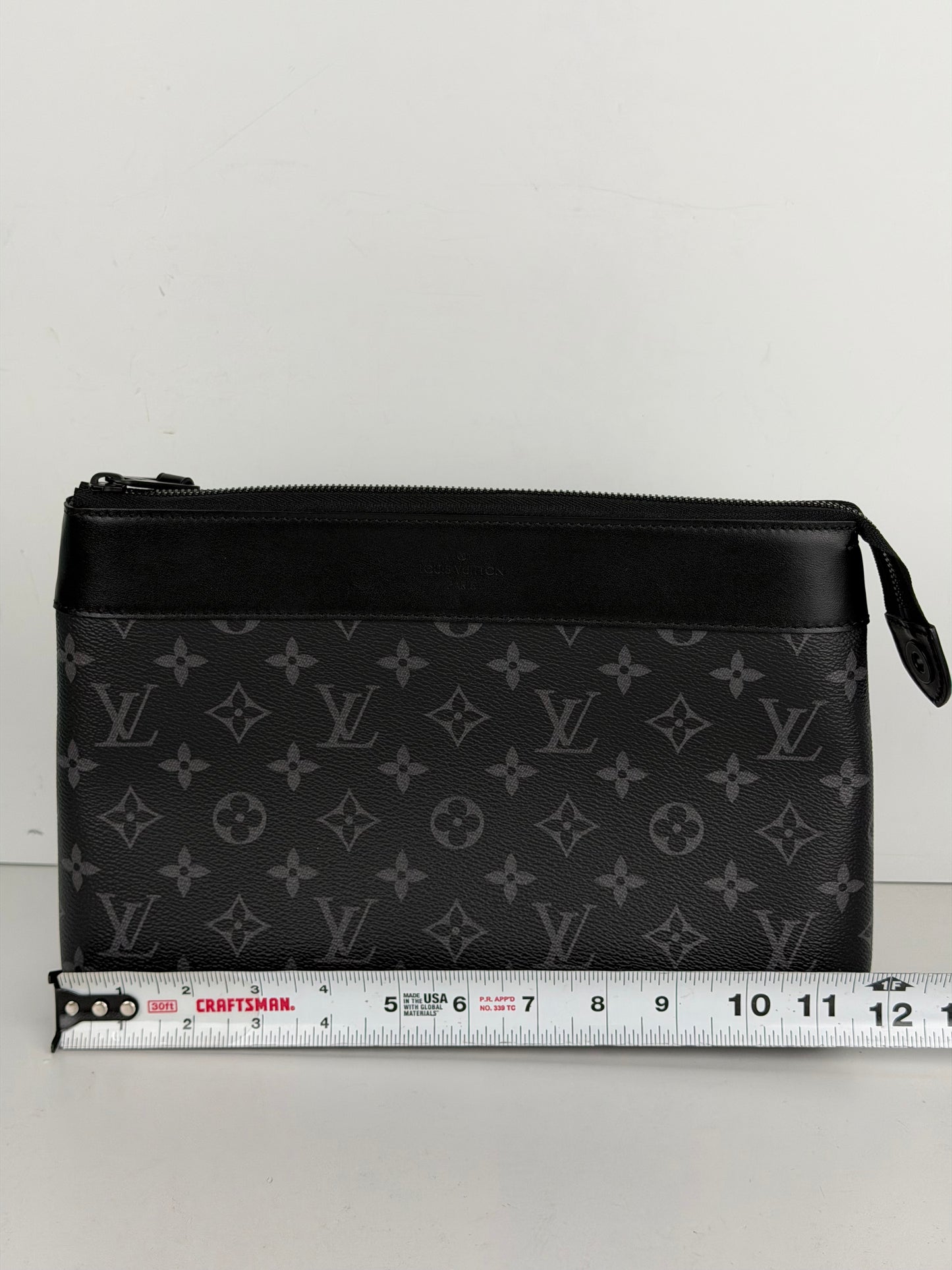 Louis Vuitton Voyage Souple Pochette Bag in LV Monogram Eclipse Canvas NFC YS-10