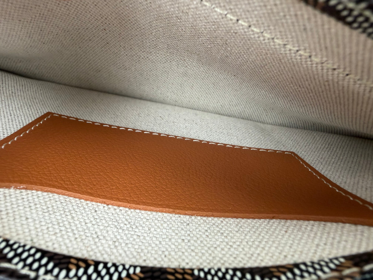 Goyard Goyardine Plumet Wallet Clutch in Brown Coated Canvas YF5