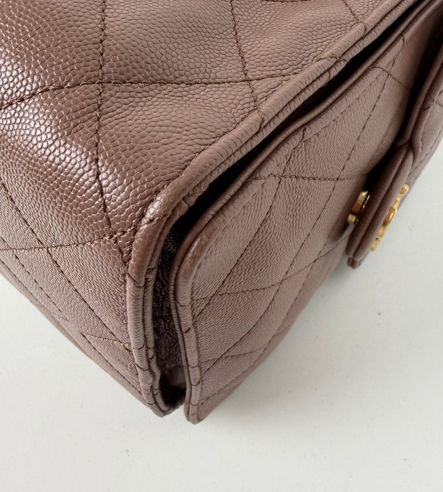 Chanel 25 Medium Hobo Bag Brown Caviar Leather 2026
