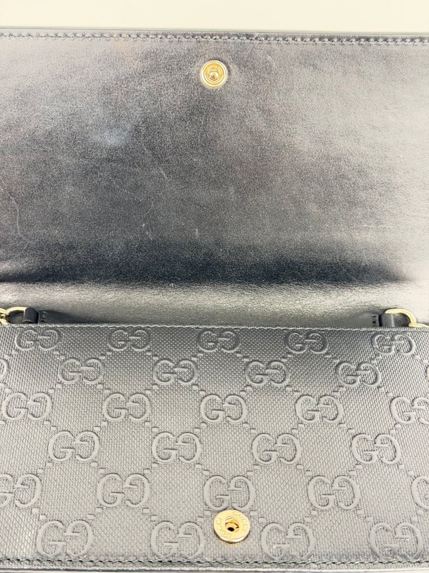Gucci Crossbody Bag in Black GG Supreme Coated Canvas Y-E6