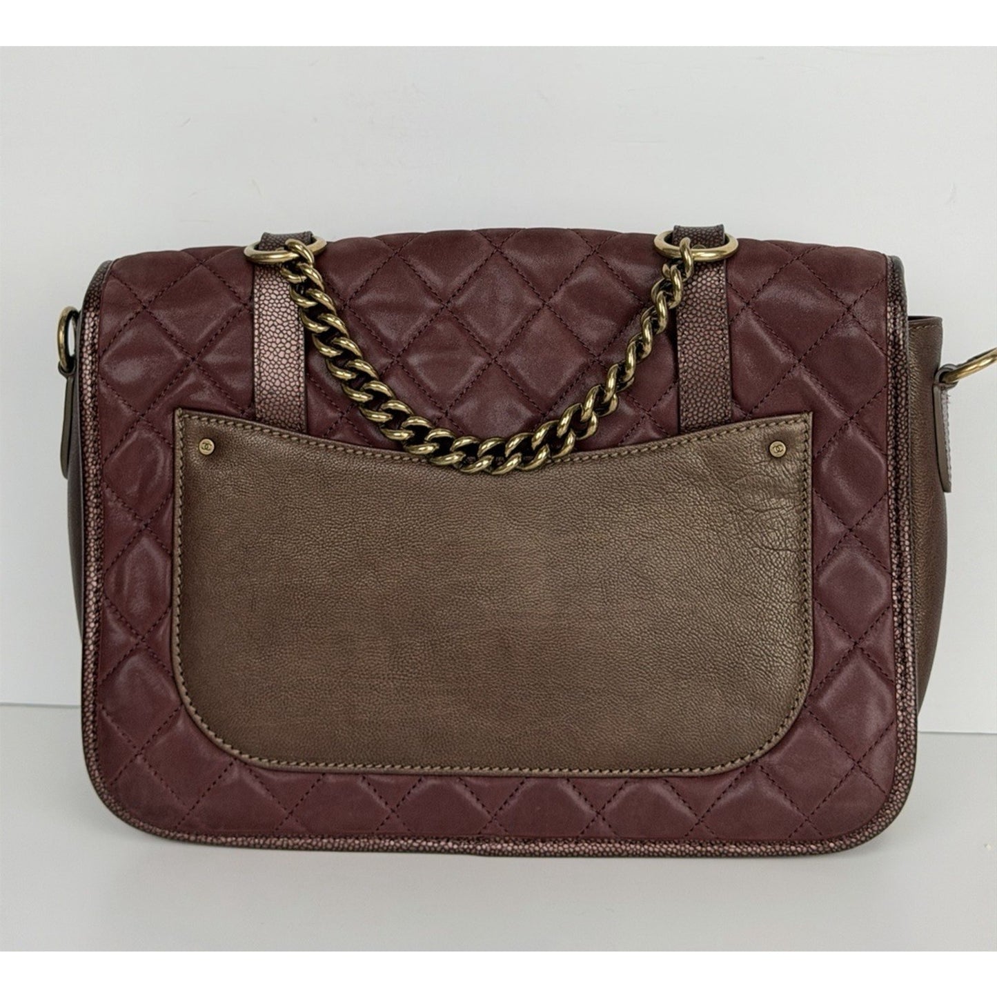 Chanel Paris-Bombay Back to School Messenger Bag Iridescent Burgundy 2012-2013D4