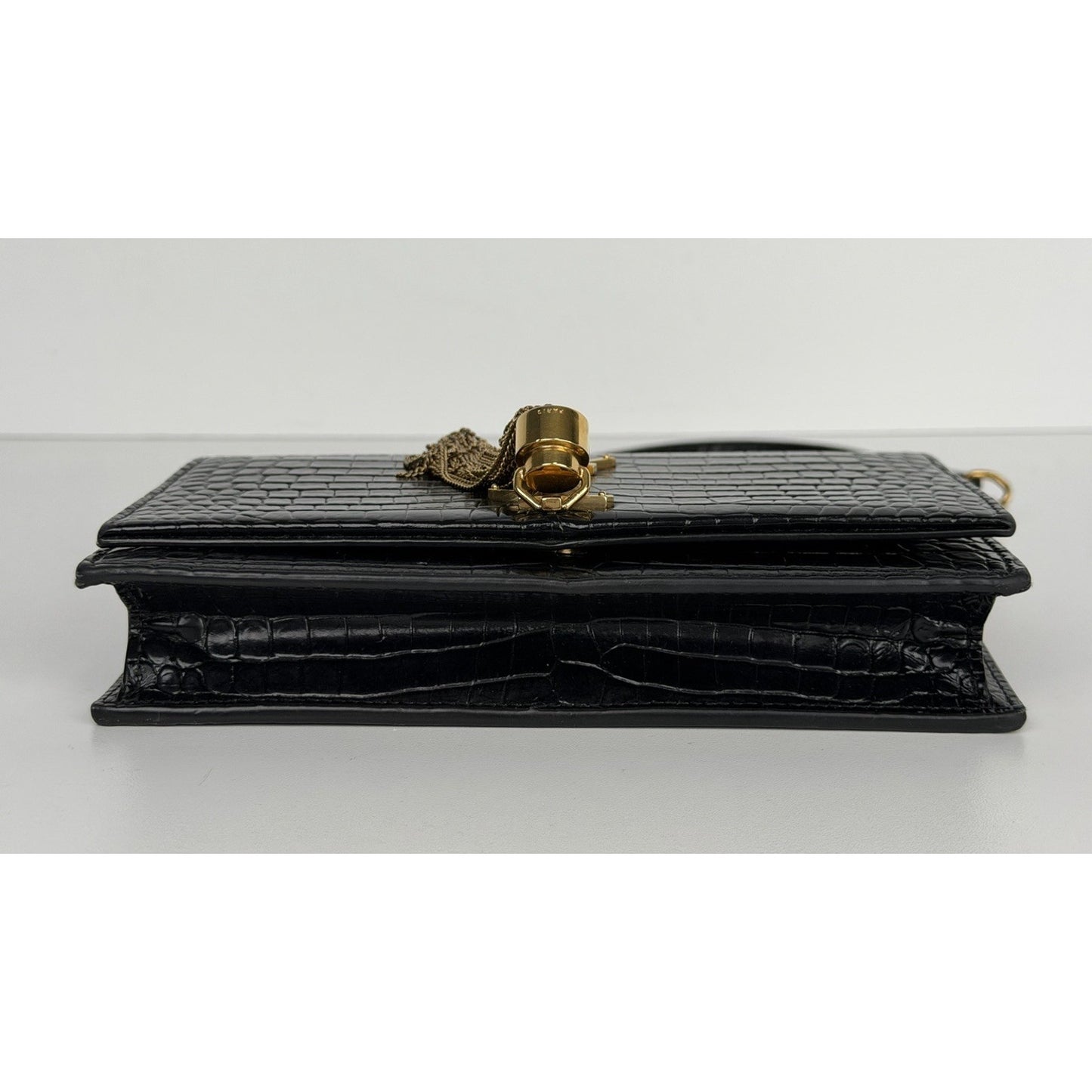 Saint Laurent Kate Shoulder Bag Small Tassel in Black Leather C3