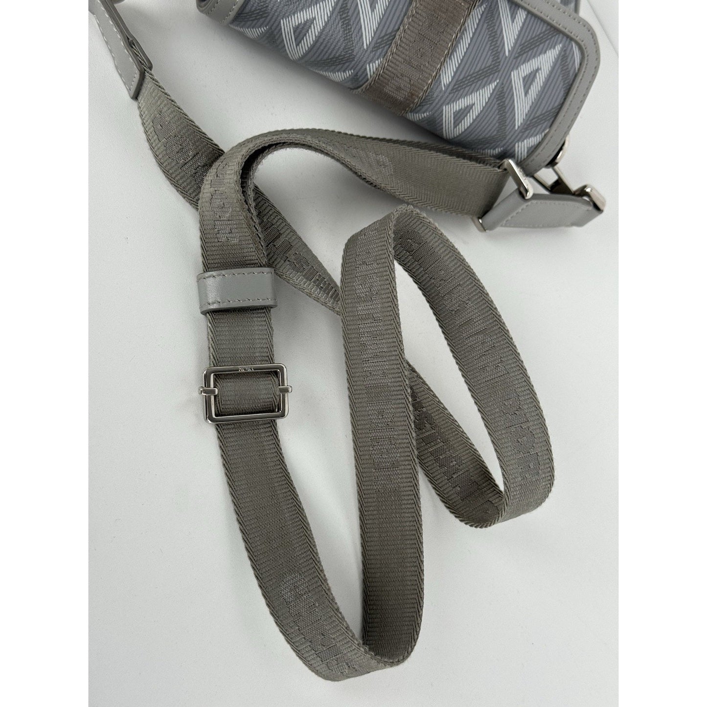 Christian Dior Hit the Road Flap Crossbody Bag CD Diamond Coated Gray Canvas