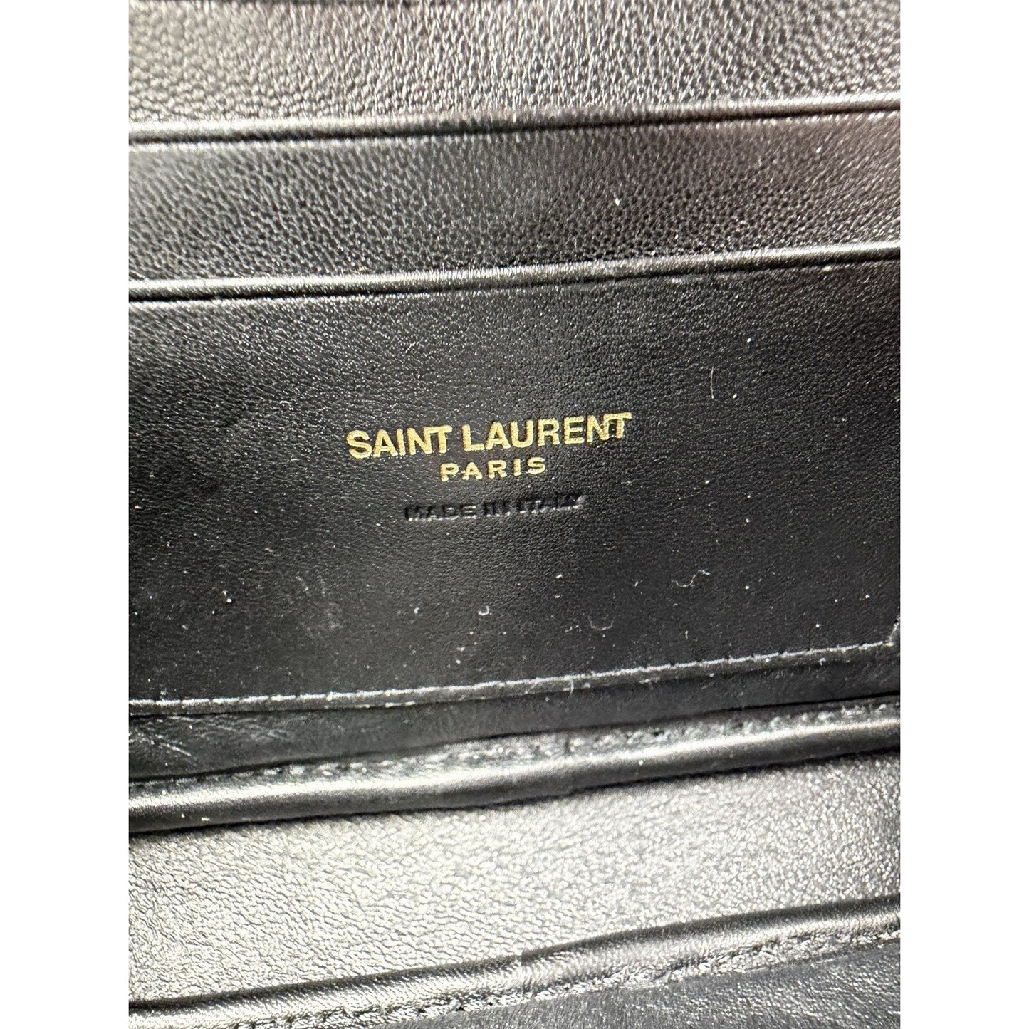 Saint Laurent Lou Mini Camera Bag in Black Grain Leather with Tassel Detail S08